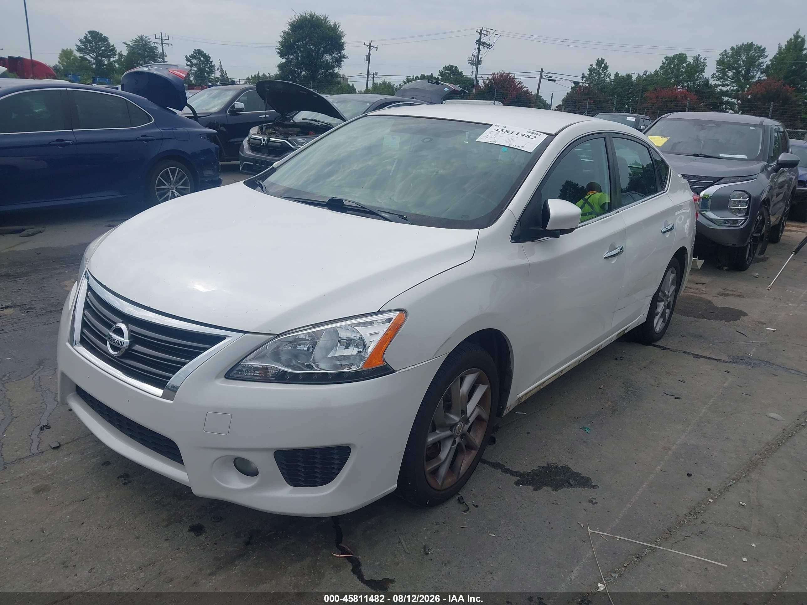 2013 Nissan Sentra Sr White vin: 3N1AB7AP9DL757235