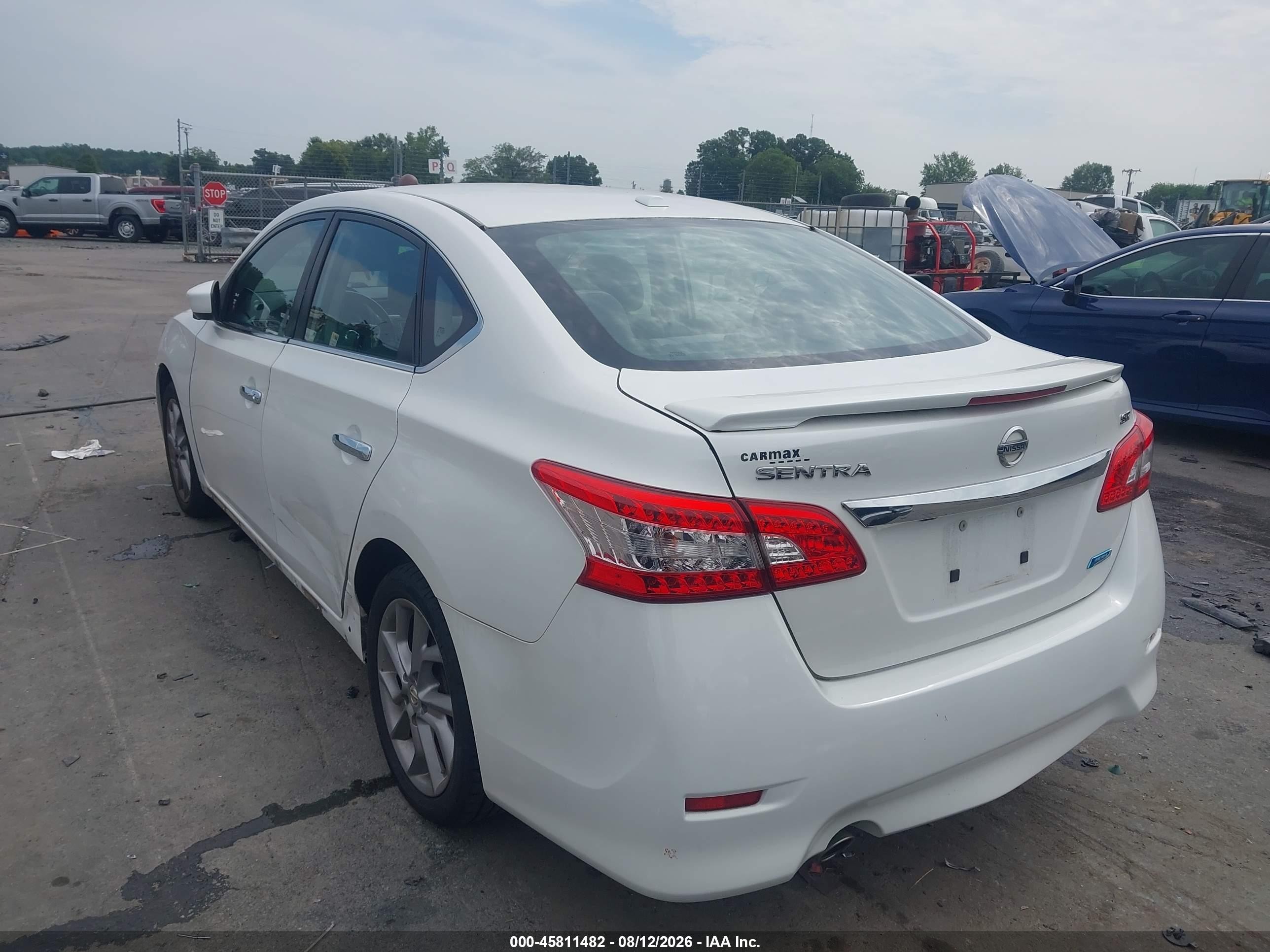 2013 Nissan Sentra Sr White vin: 3N1AB7AP9DL757235