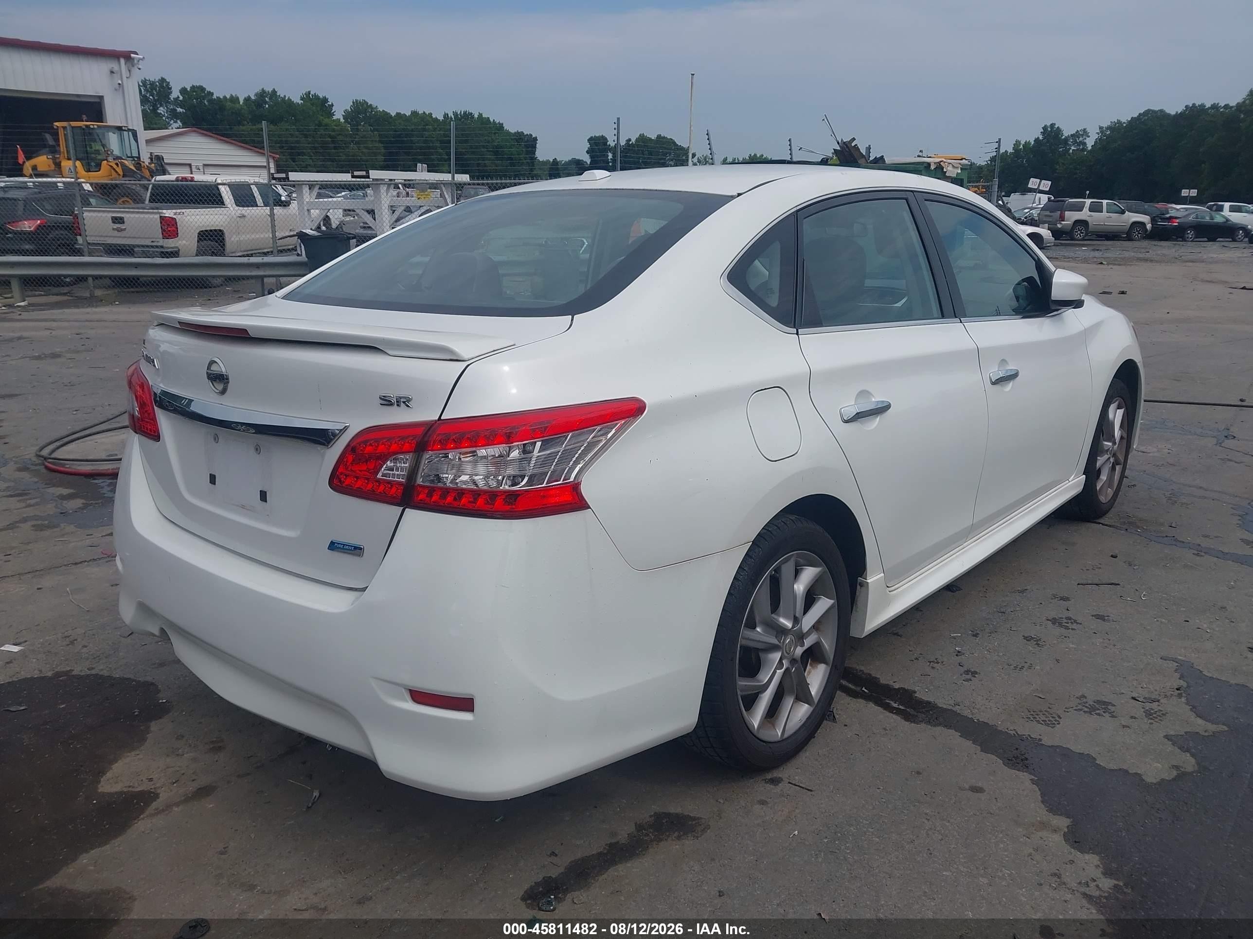 2013 Nissan Sentra Sr White vin: 3N1AB7AP9DL757235