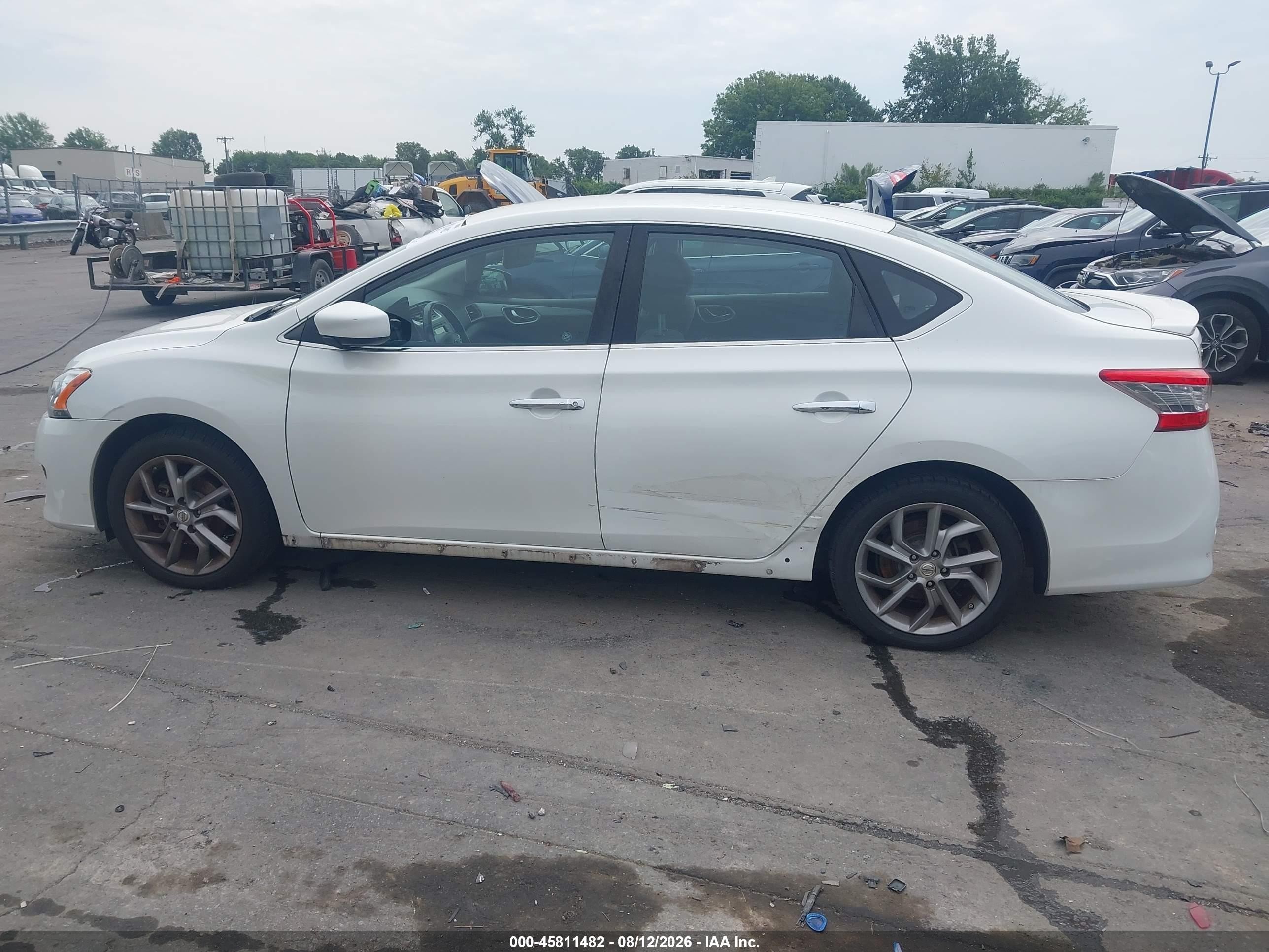 2013 Nissan Sentra Sr White vin: 3N1AB7AP9DL757235
