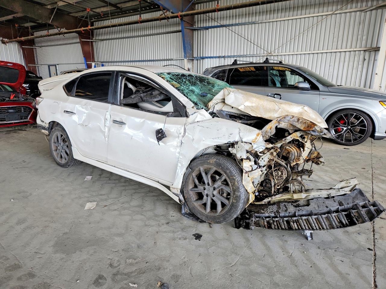 2013 Nissan Sentra S White vin: 3N1AB7AP9DL757719