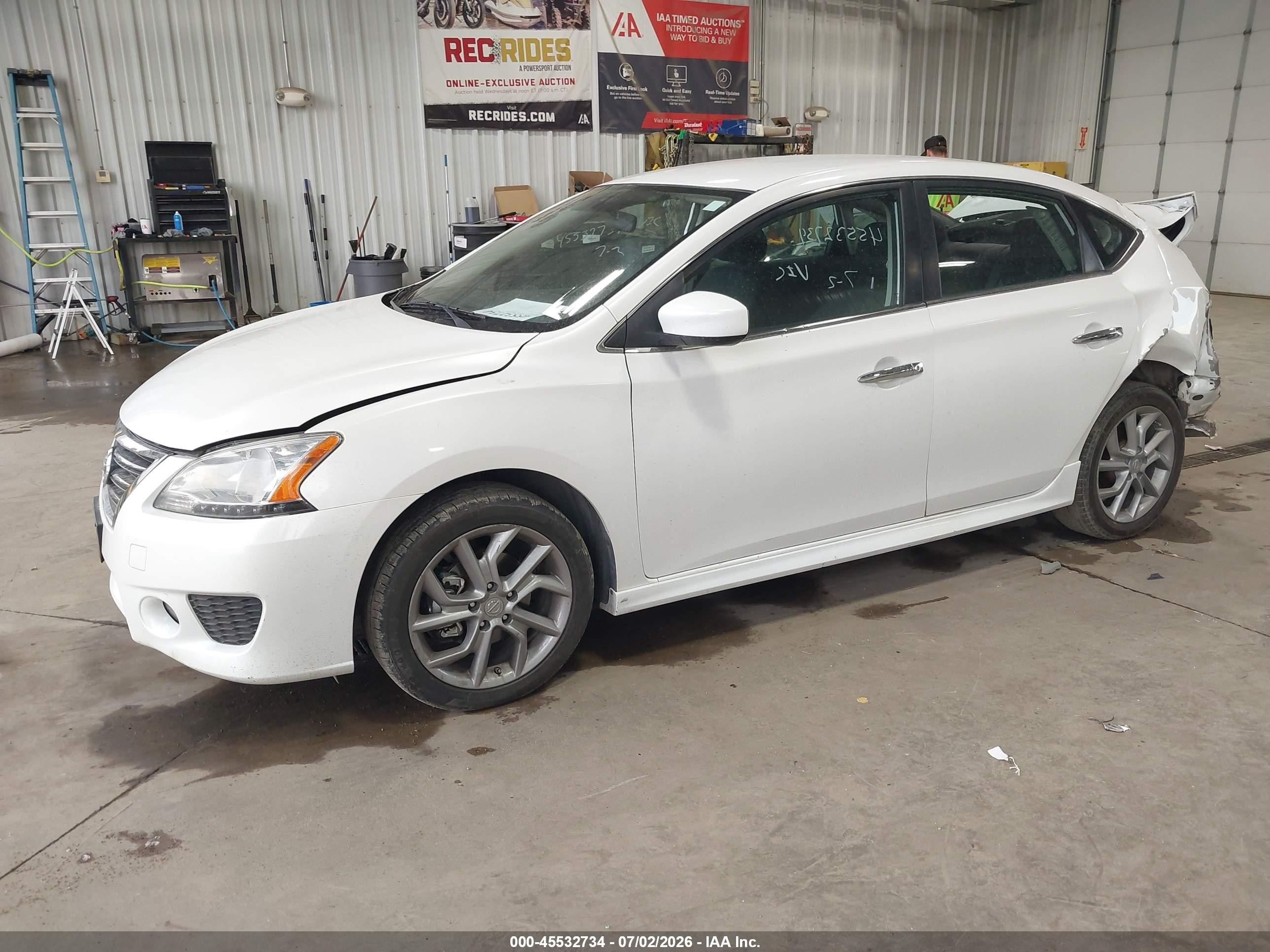 2013 Nissan Sentra Sr Белый vin: 3N1AB7AP9DL766310