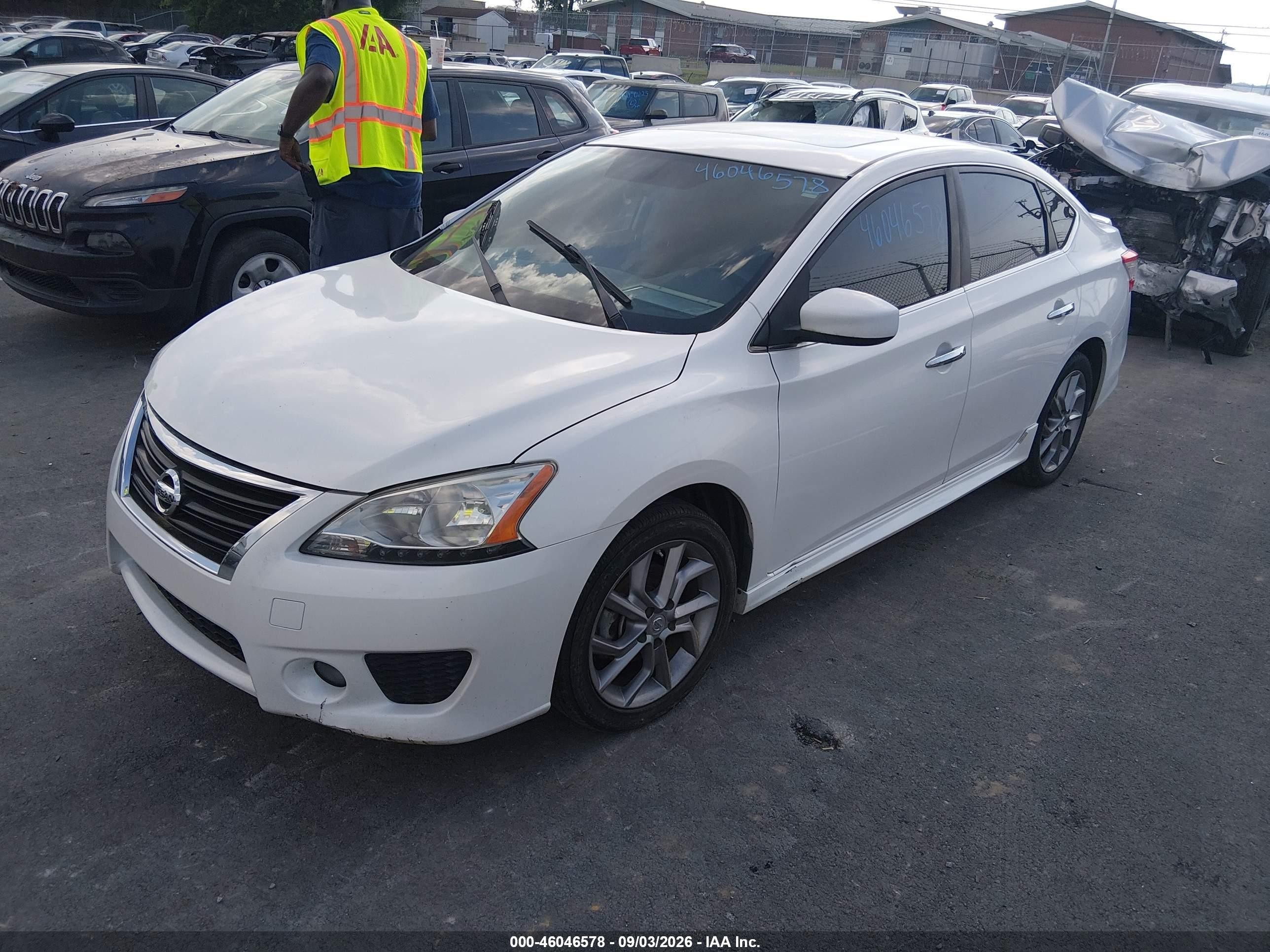 2013 Nissan Sentra Sr White vin: 3N1AB7AP9DL767246