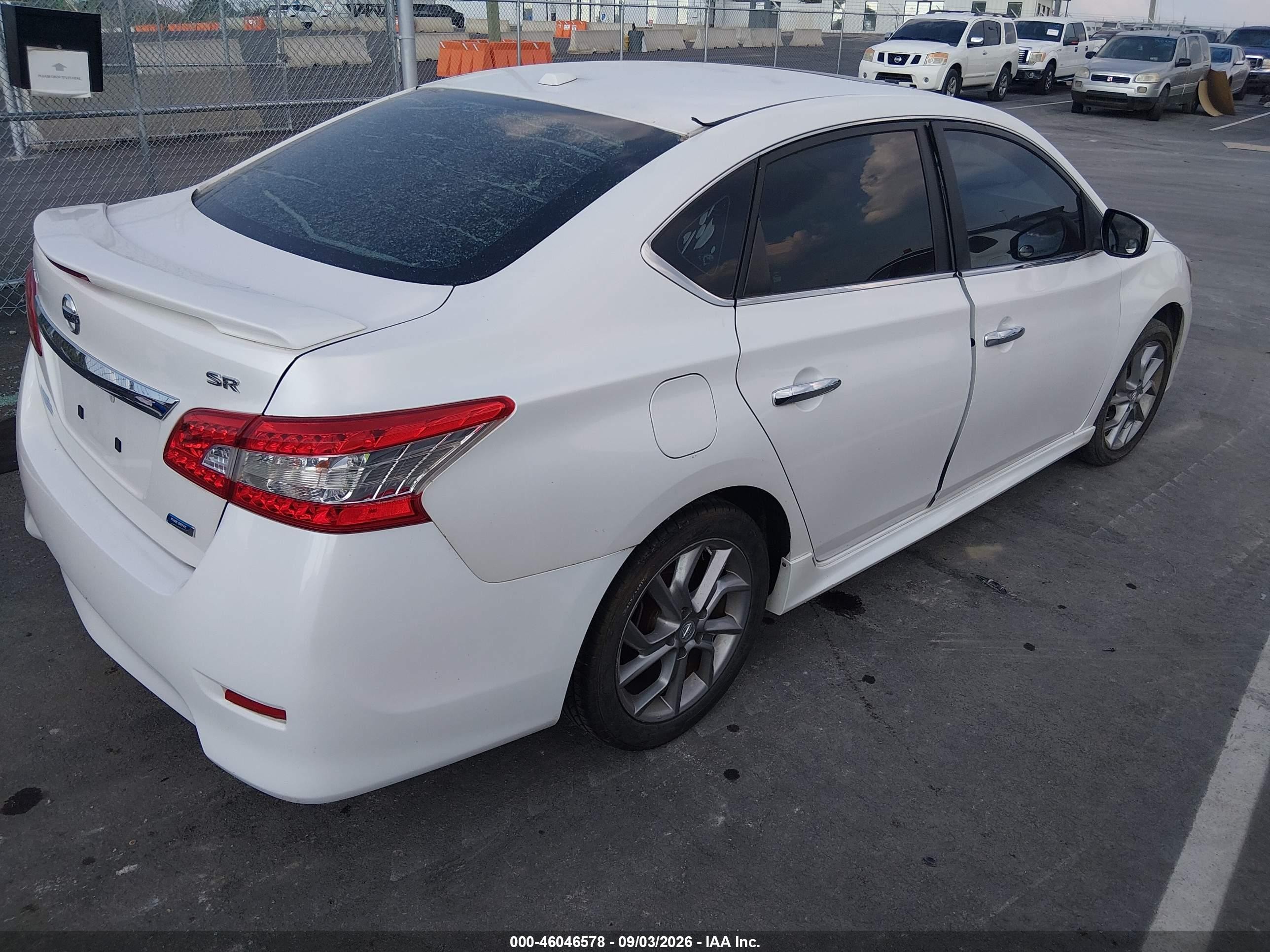 2013 Nissan Sentra Sr White vin: 3N1AB7AP9DL767246