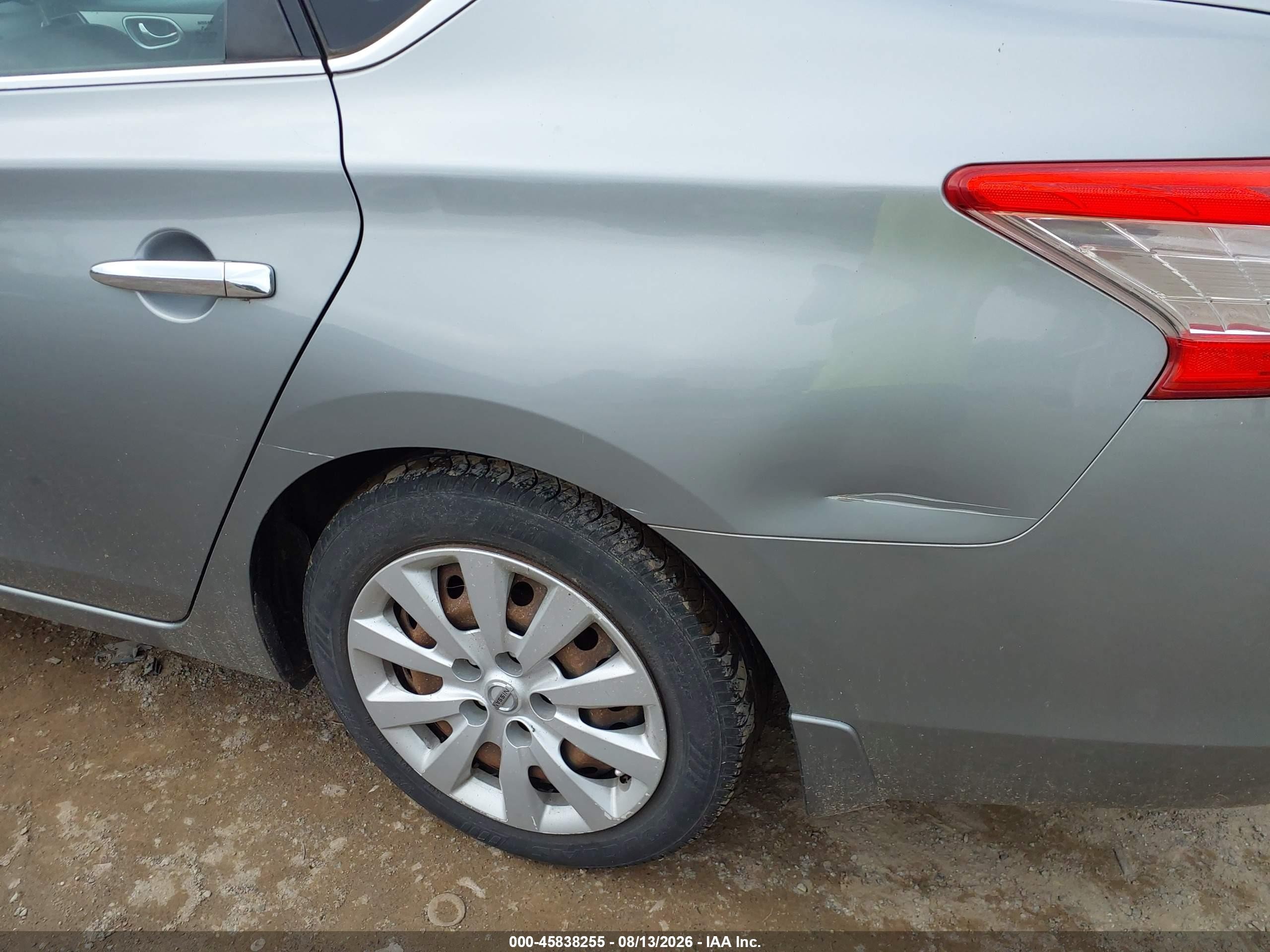 2013 Nissan Sentra Sv Silver vin: 3N1AB7AP9DL778084