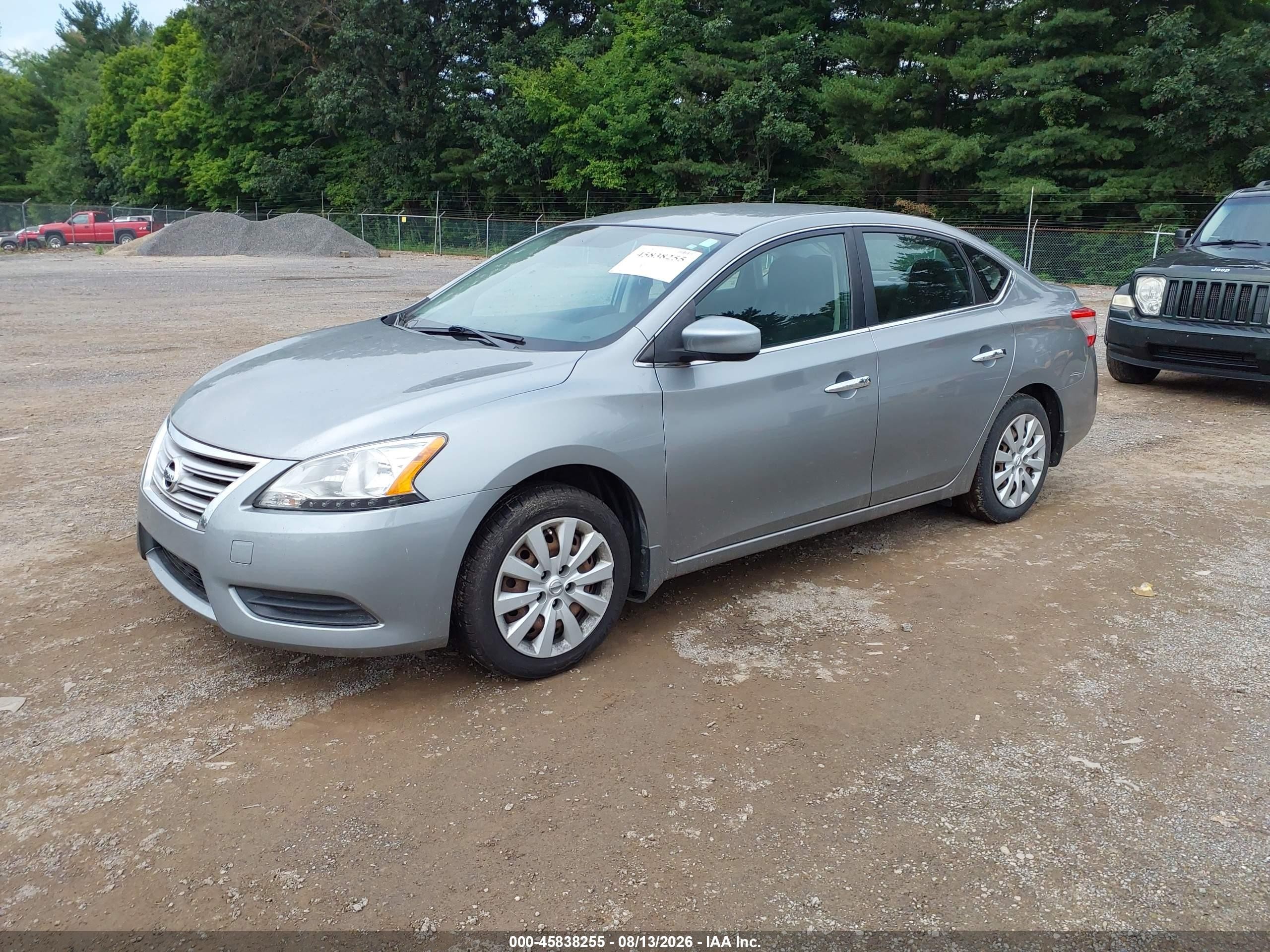 2013 Nissan Sentra Sv Silver vin: 3N1AB7AP9DL778084