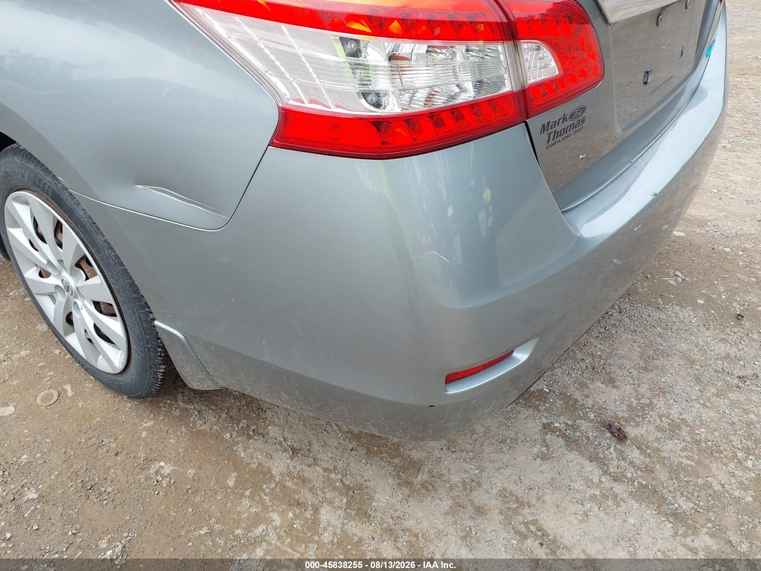 2013 Nissan Sentra Sv Silver vin: 3N1AB7AP9DL778084