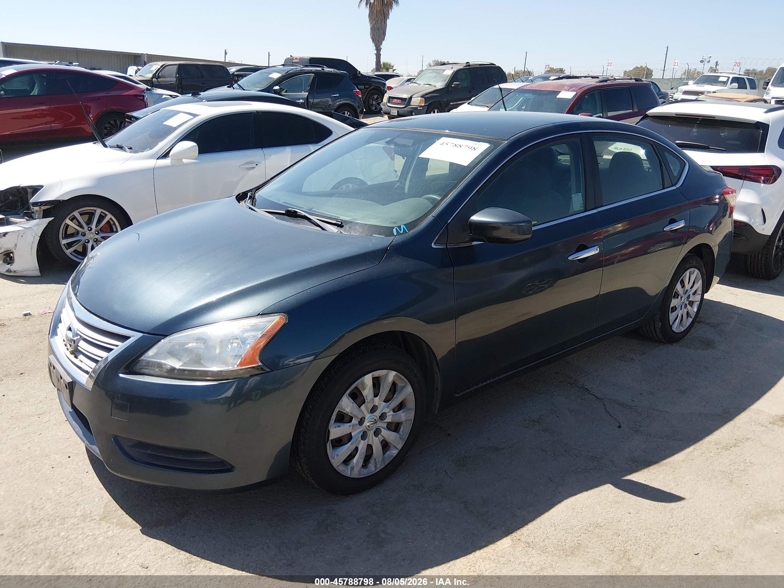 2013 Nissan Sentra Sv Blue vin: 3N1AB7AP9DL778943