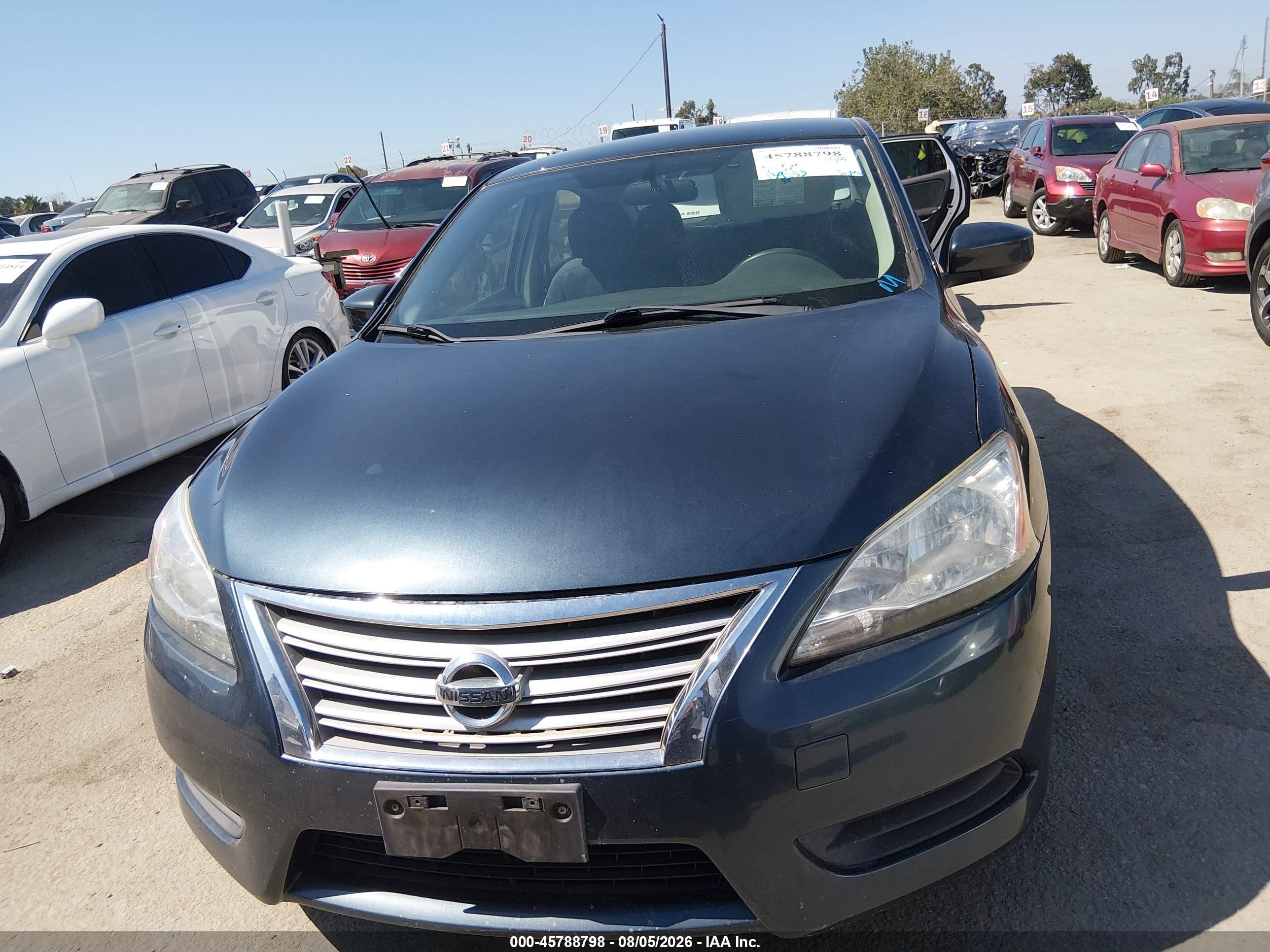 2013 Nissan Sentra Sv Blue vin: 3N1AB7AP9DL778943