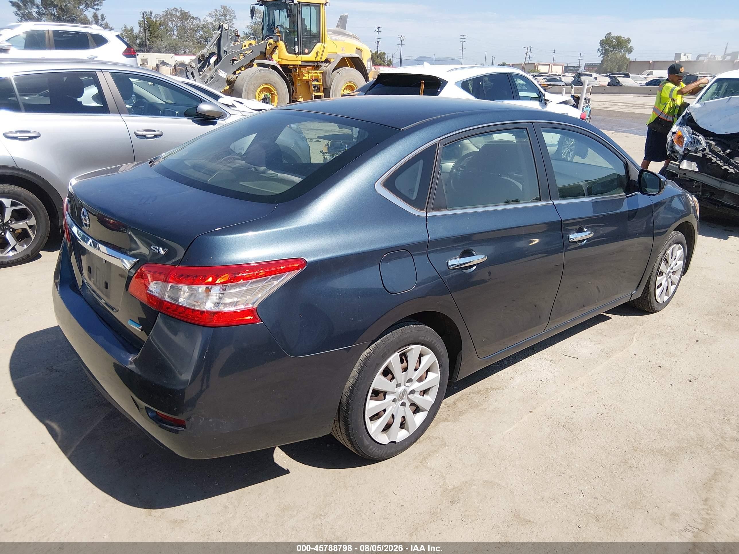 2013 Nissan Sentra Sv Blue vin: 3N1AB7AP9DL778943