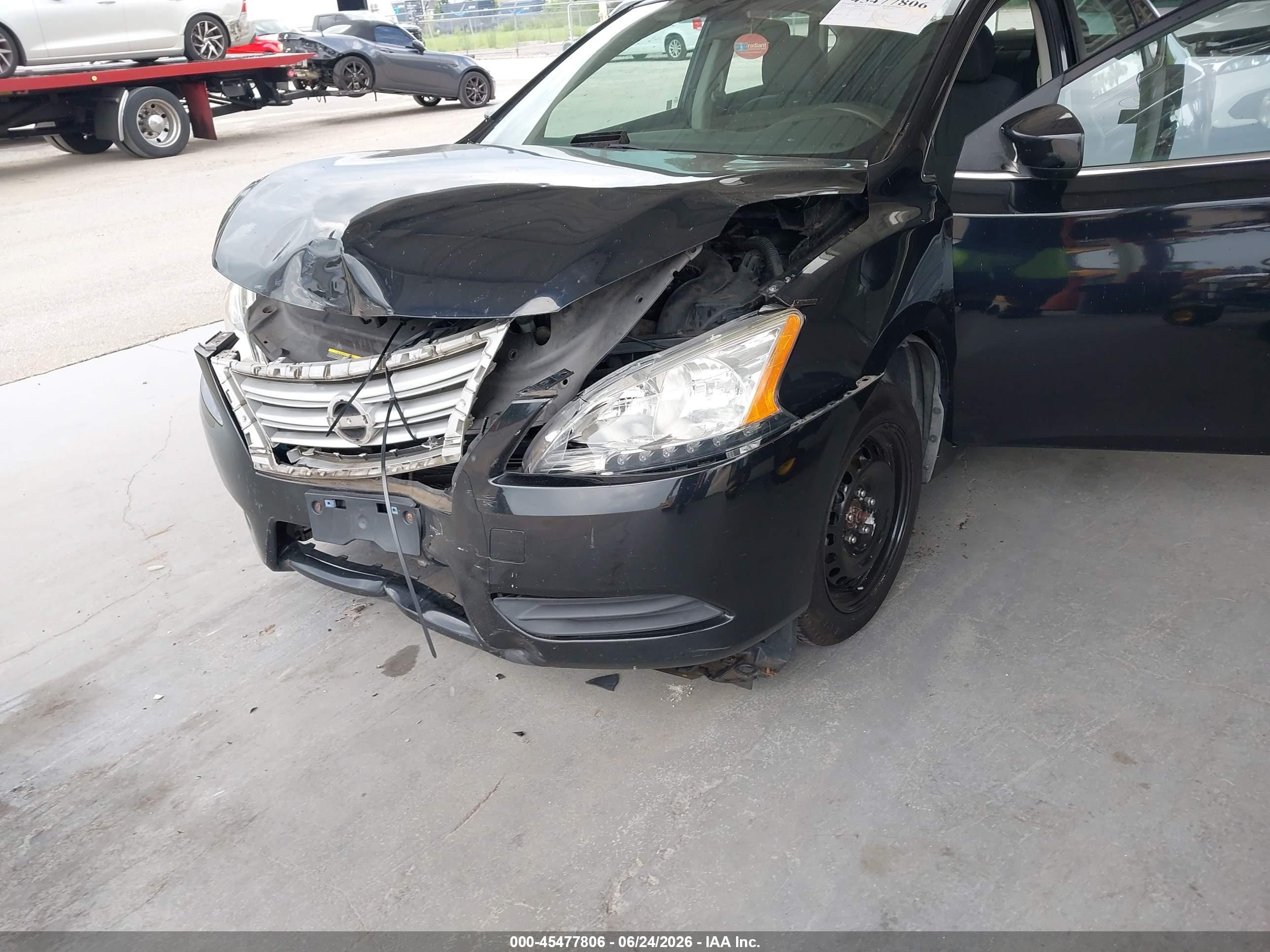 2013 Nissan Sentra S Черный vin: 3N1AB7AP9DL780112