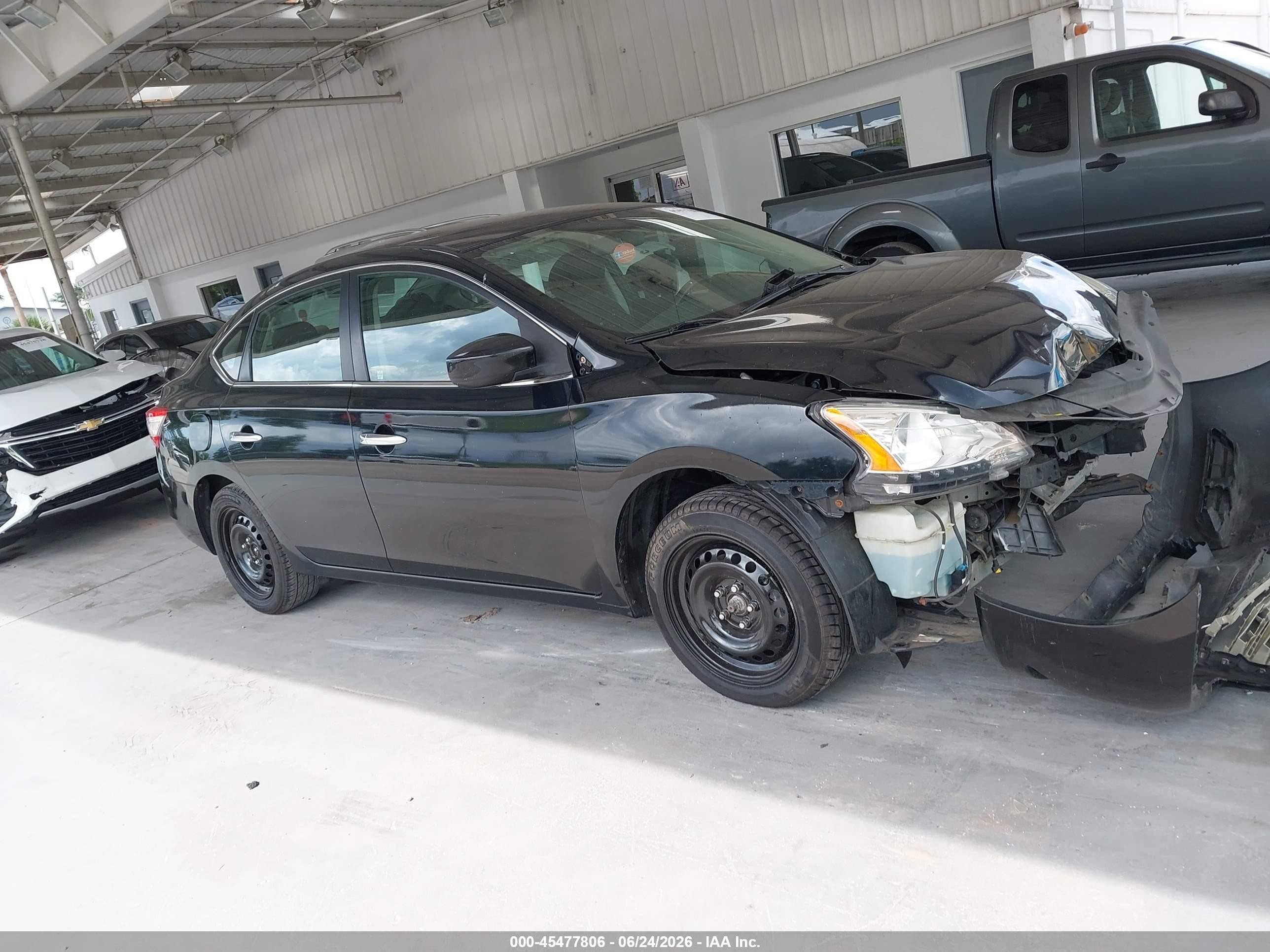 2013 Nissan Sentra S Черный vin: 3N1AB7AP9DL780112