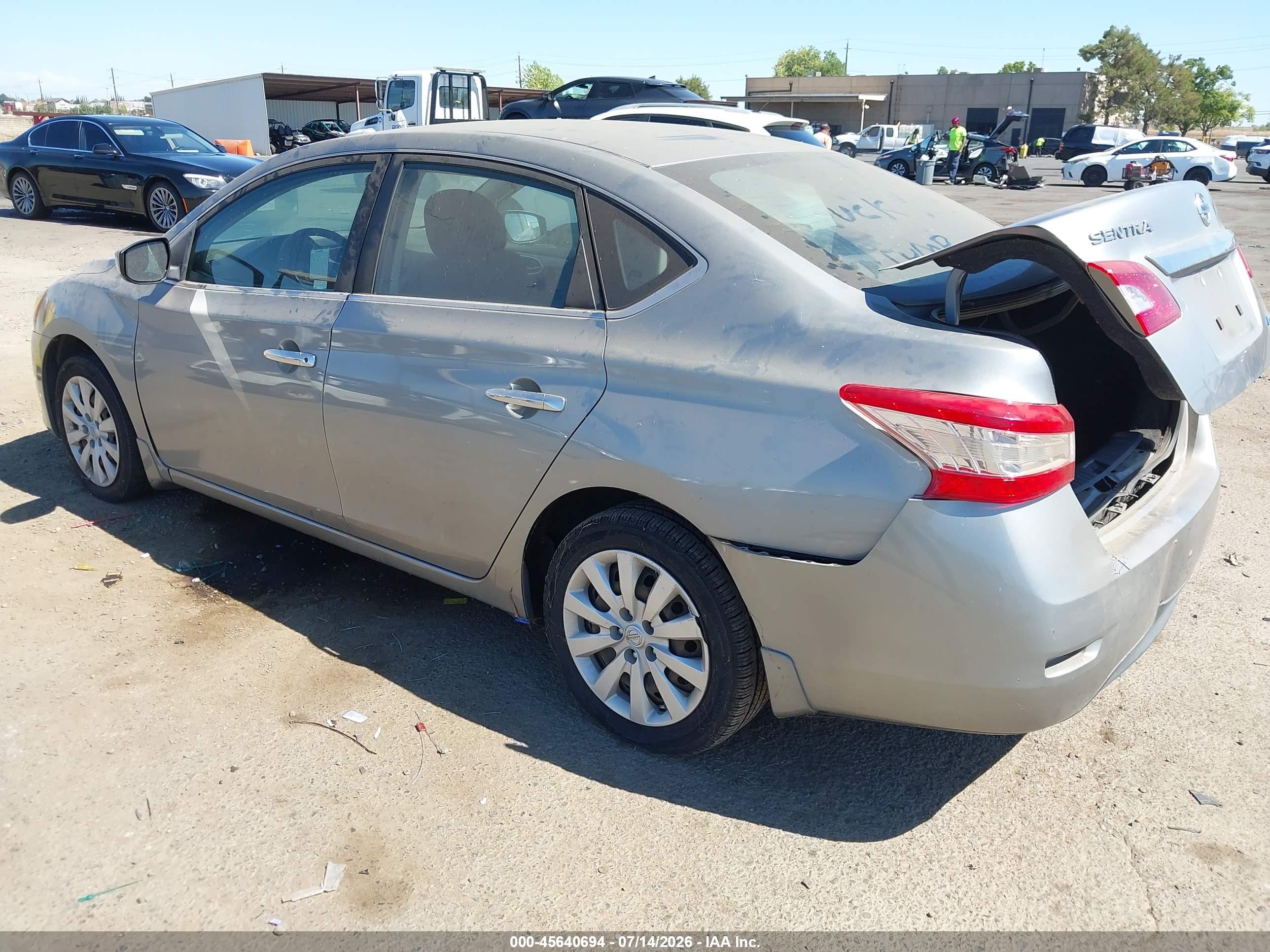 2013 Nissan Sentra Sv Silver vin: 3N1AB7AP9DL780952