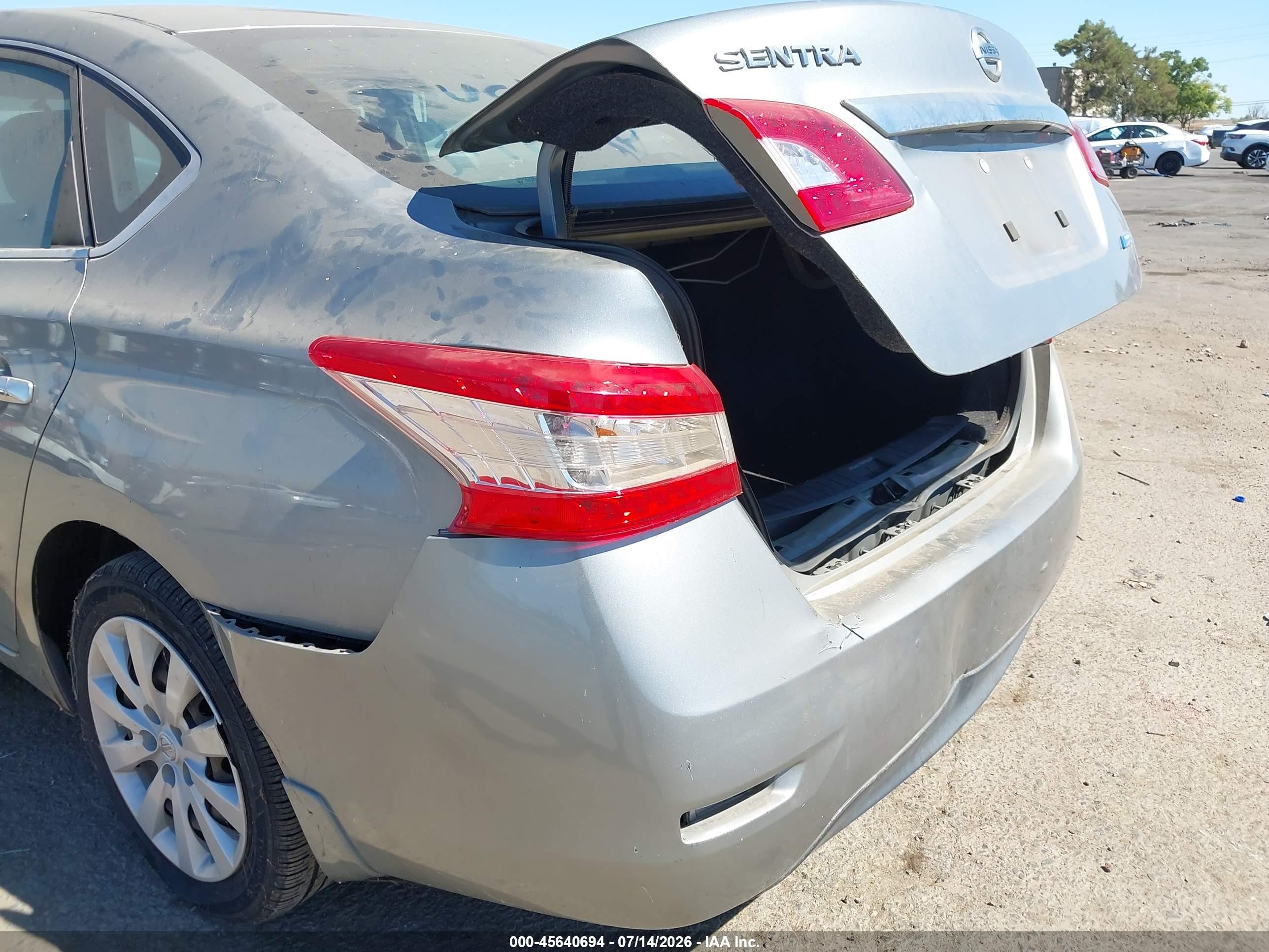 2013 Nissan Sentra Sv Silver vin: 3N1AB7AP9DL780952