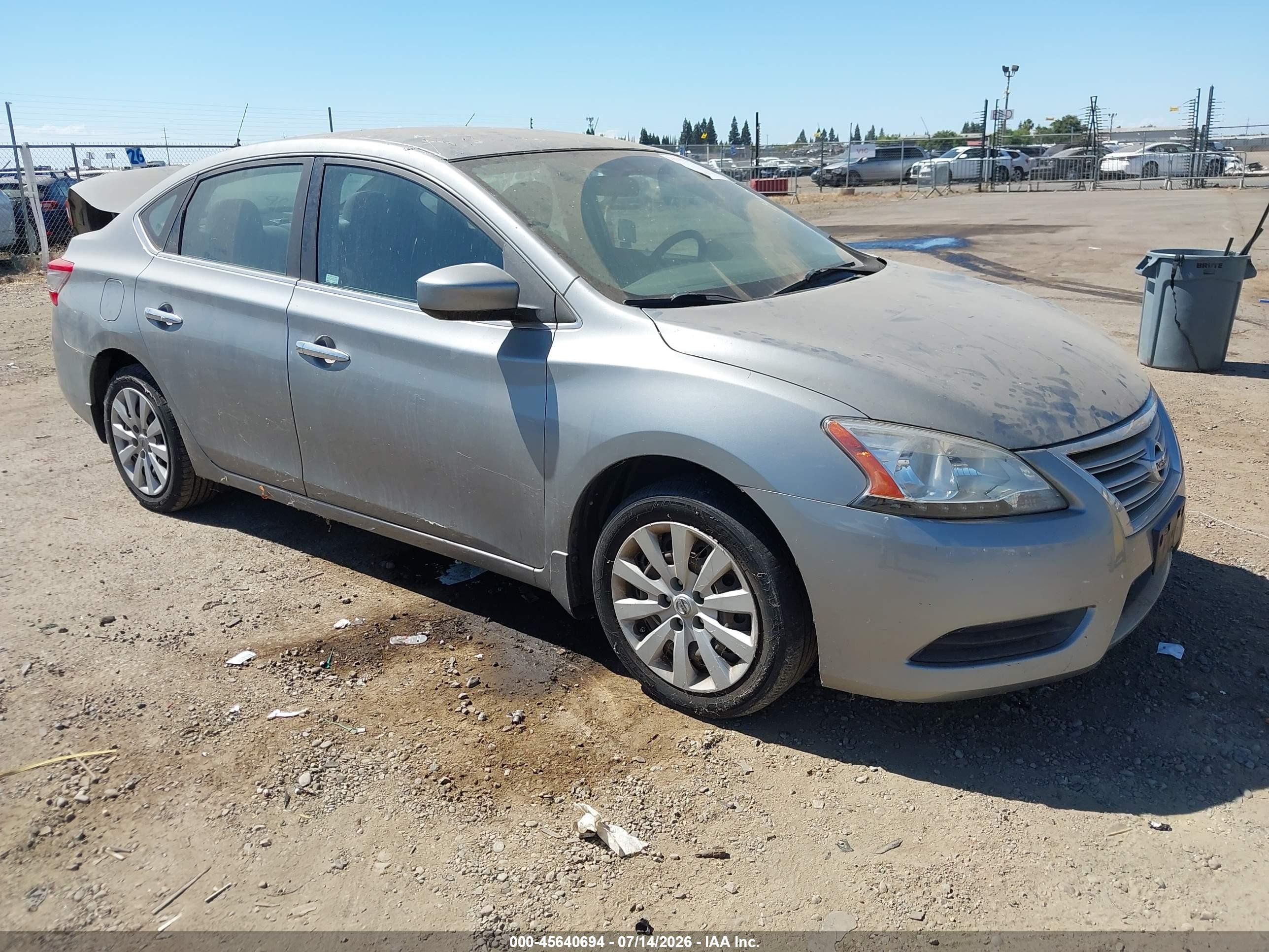 2013 Nissan Sentra Sv Silver vin: 3N1AB7AP9DL780952