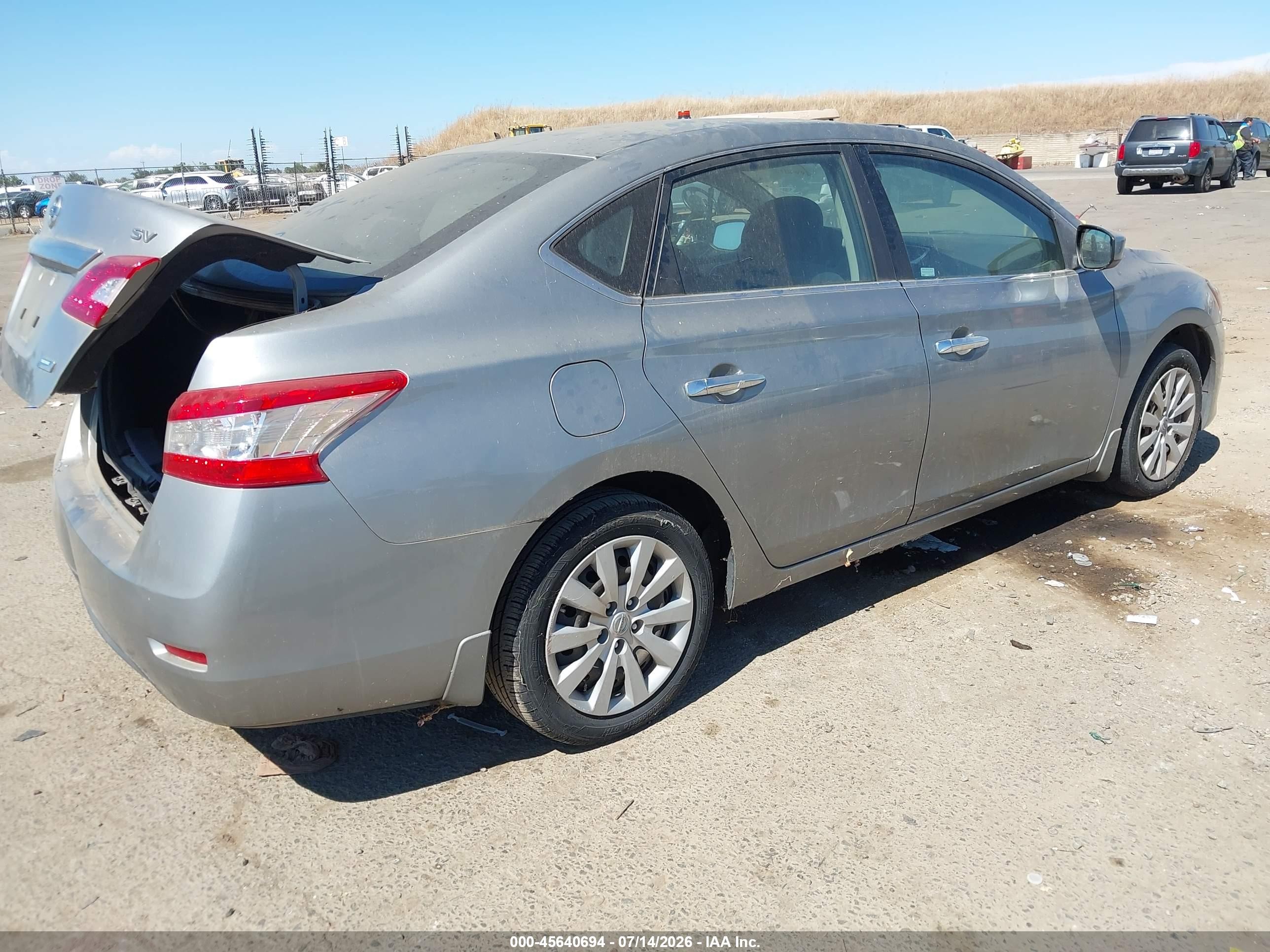 2013 Nissan Sentra Sv Silver vin: 3N1AB7AP9DL780952