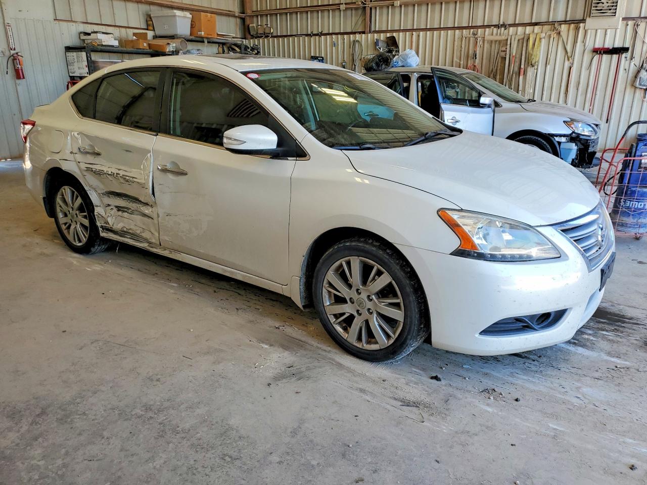 2013 Nissan Sentra S White vin: 3N1AB7AP9DL781034