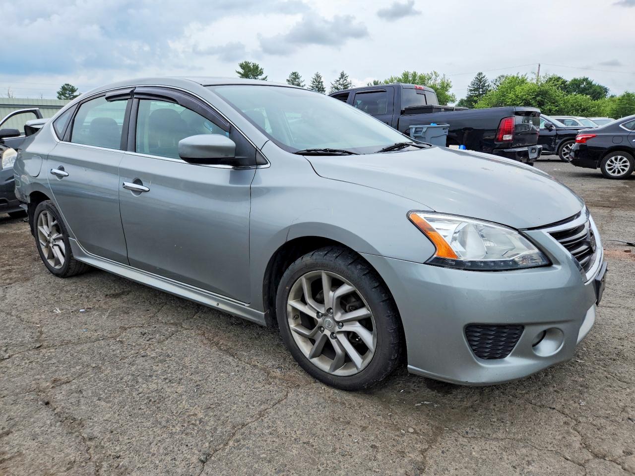 2013 Nissan Sentra S Silver vin: 3N1AB7AP9DL784287