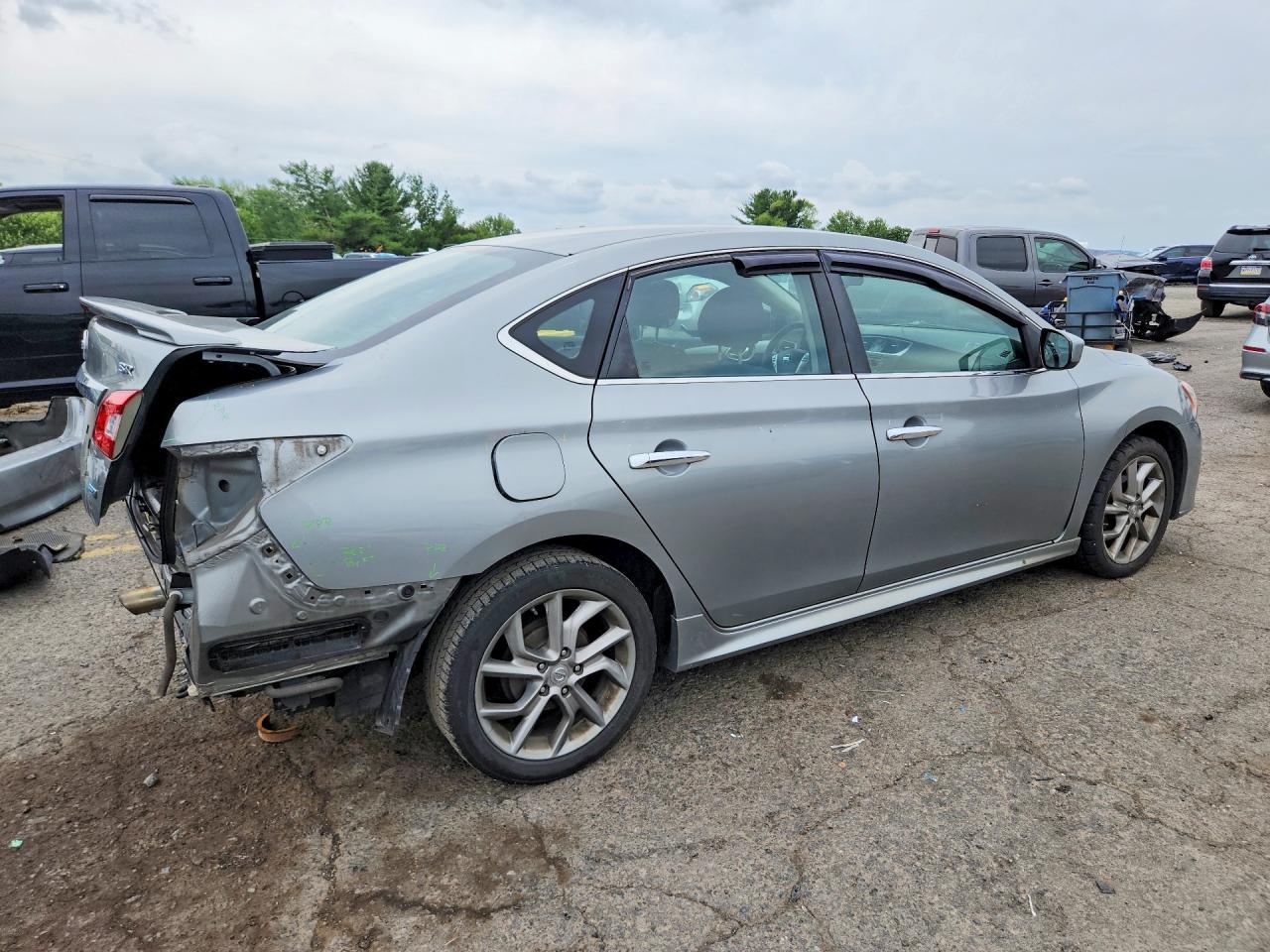 2013 Nissan Sentra S Silver vin: 3N1AB7AP9DL784287
