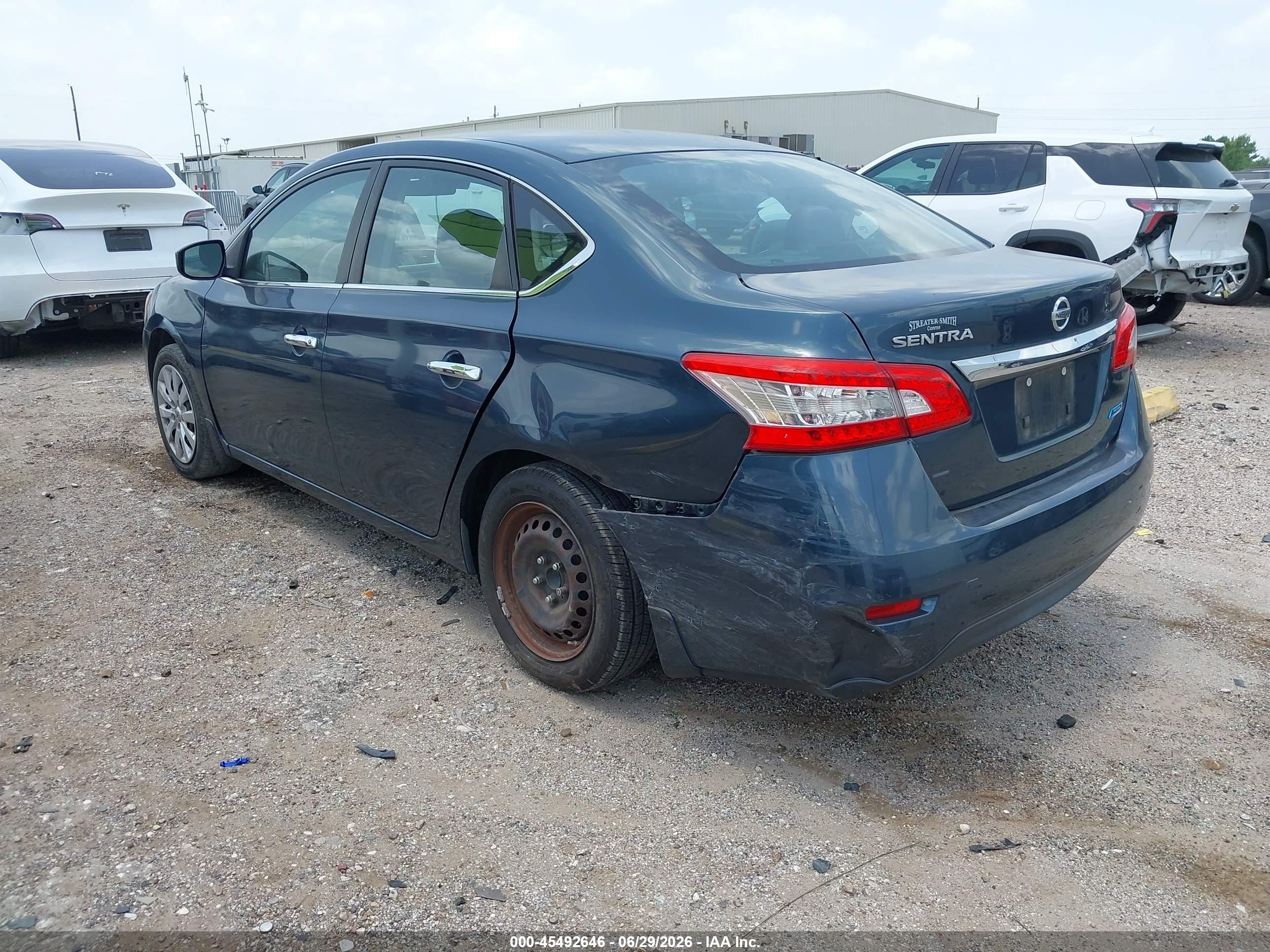 2013 Nissan Sentra S Blue vin: 3N1AB7AP9DL789845