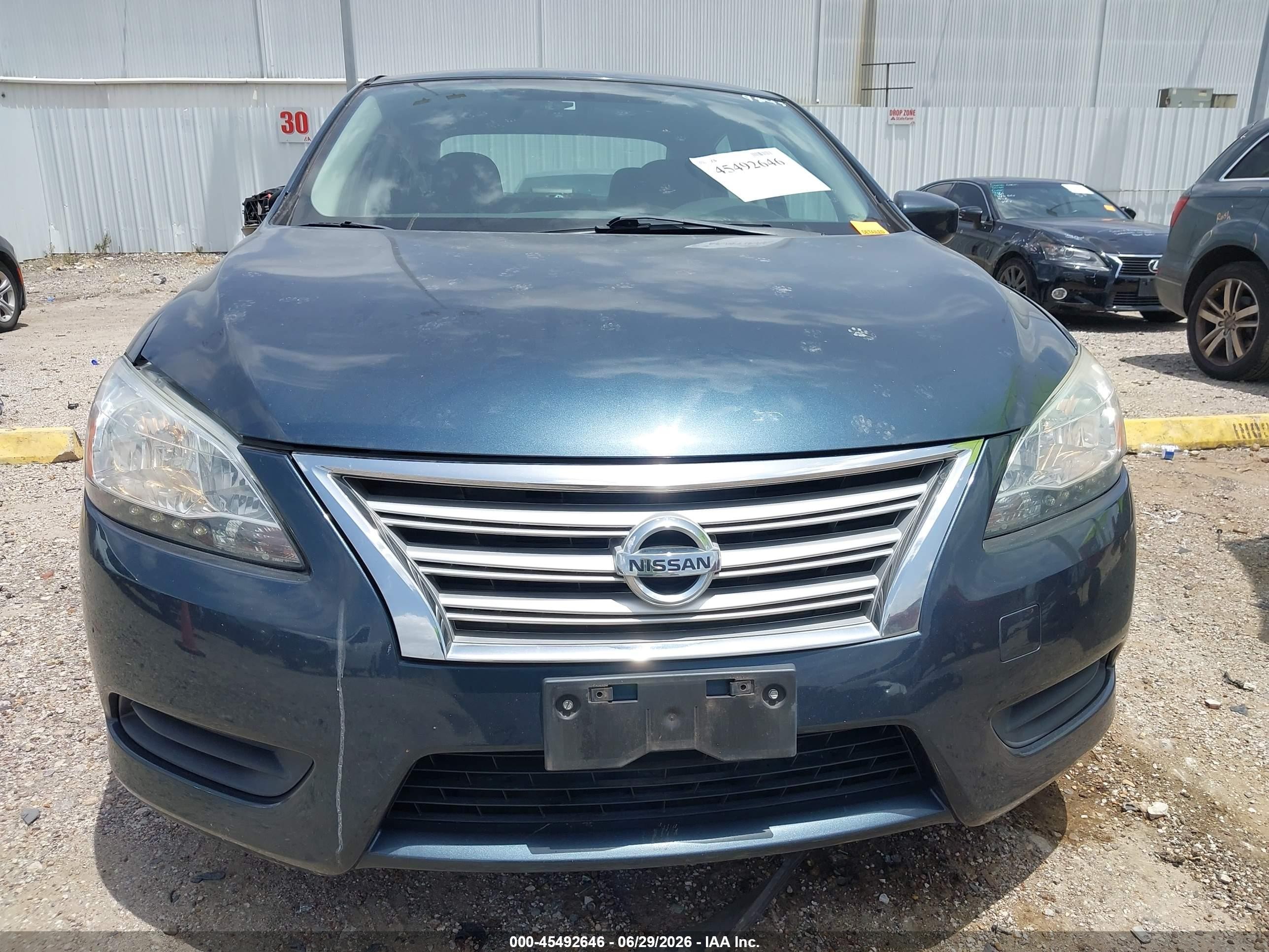 2013 Nissan Sentra S Blue vin: 3N1AB7AP9DL789845