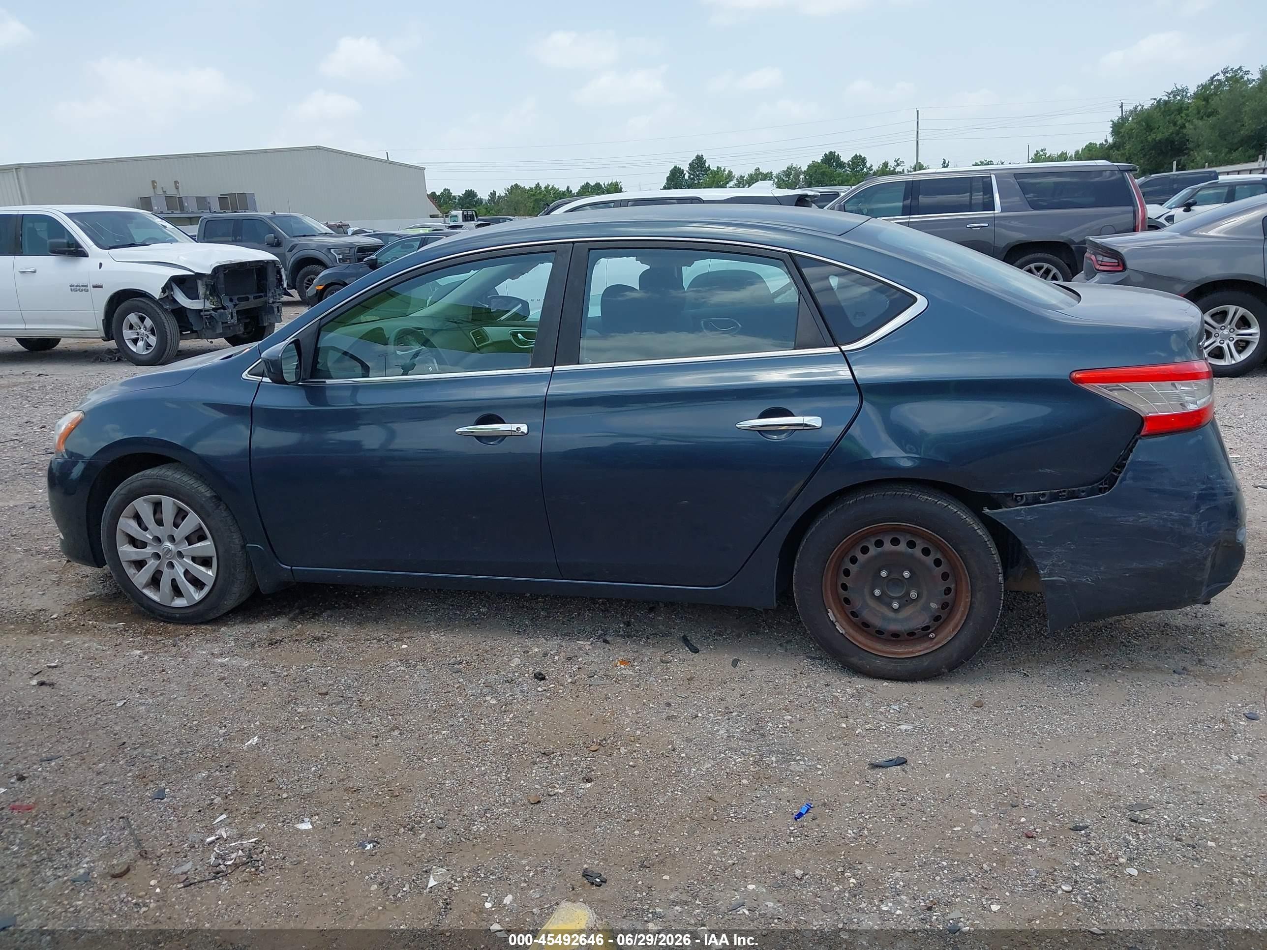 2013 Nissan Sentra S Blue vin: 3N1AB7AP9DL789845
