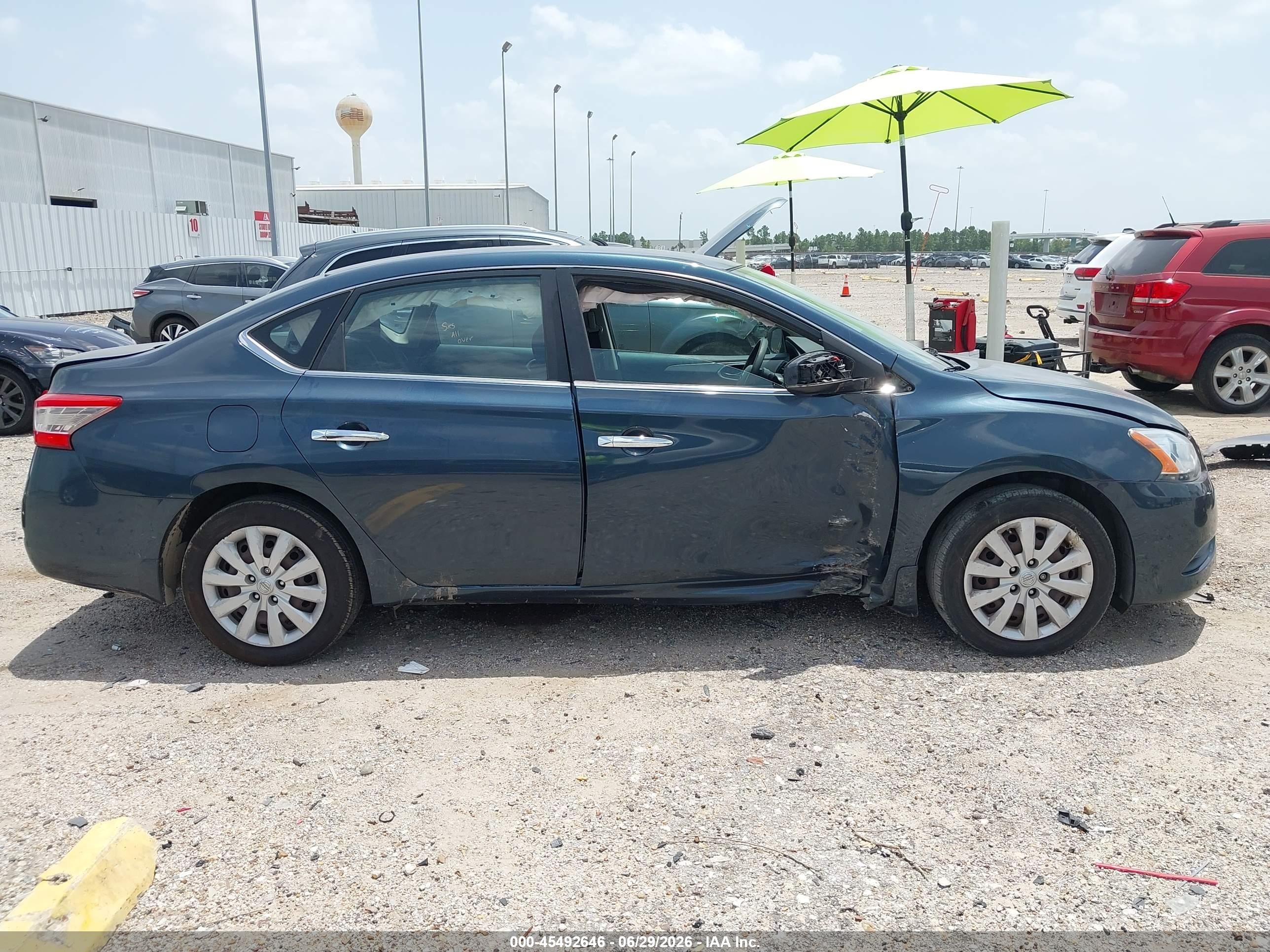 2013 Nissan Sentra S Blue vin: 3N1AB7AP9DL789845