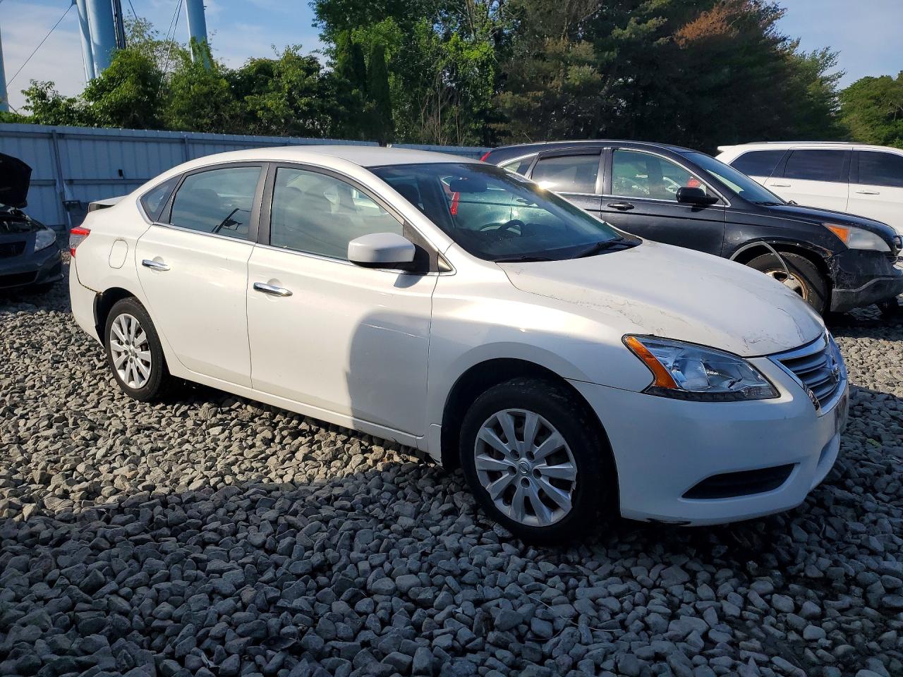 2014 Nissan Sentra Sv White vin: 3N1AB7AP9EL607613