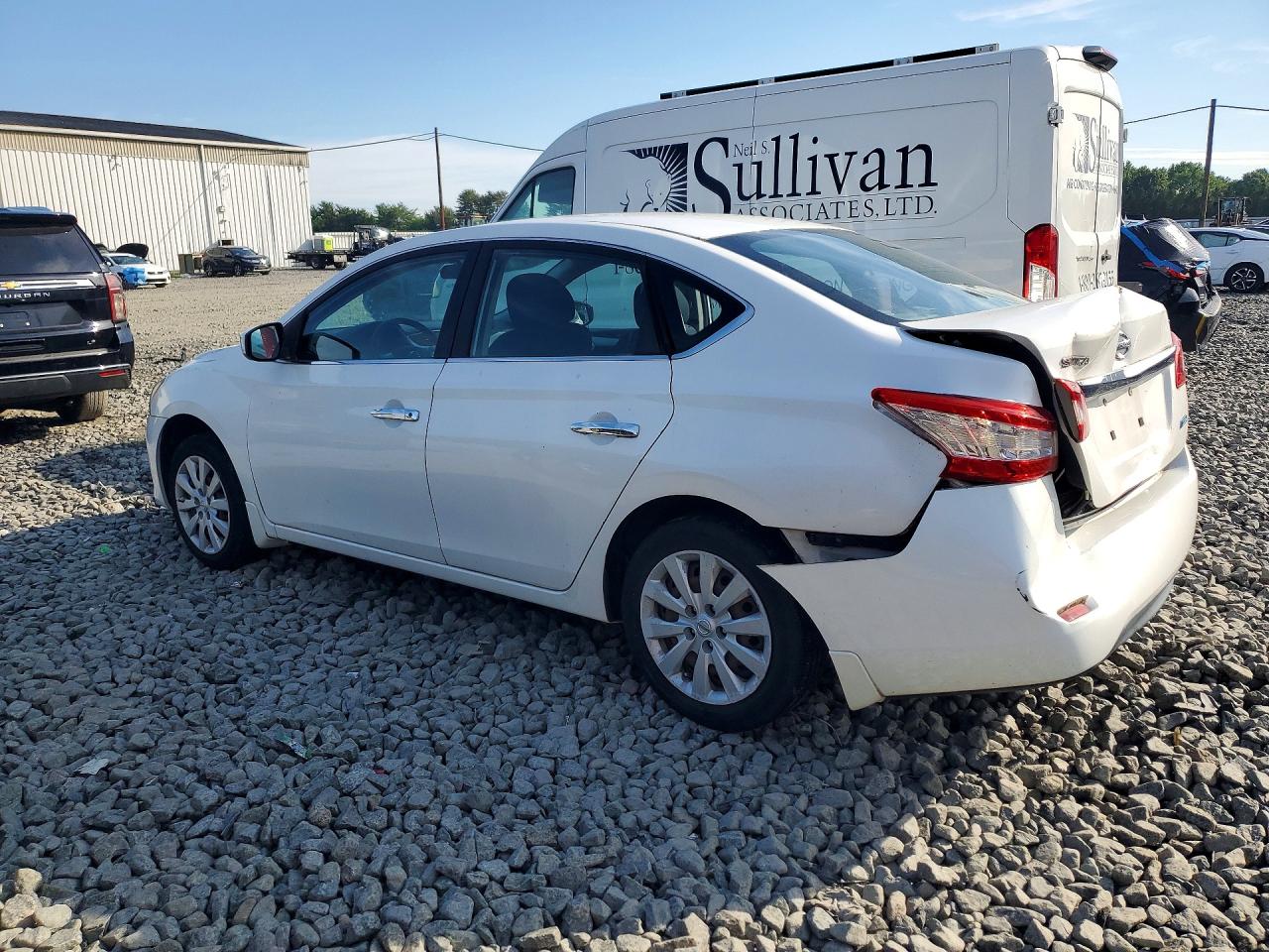 2014 Nissan Sentra Sv White vin: 3N1AB7AP9EL607613