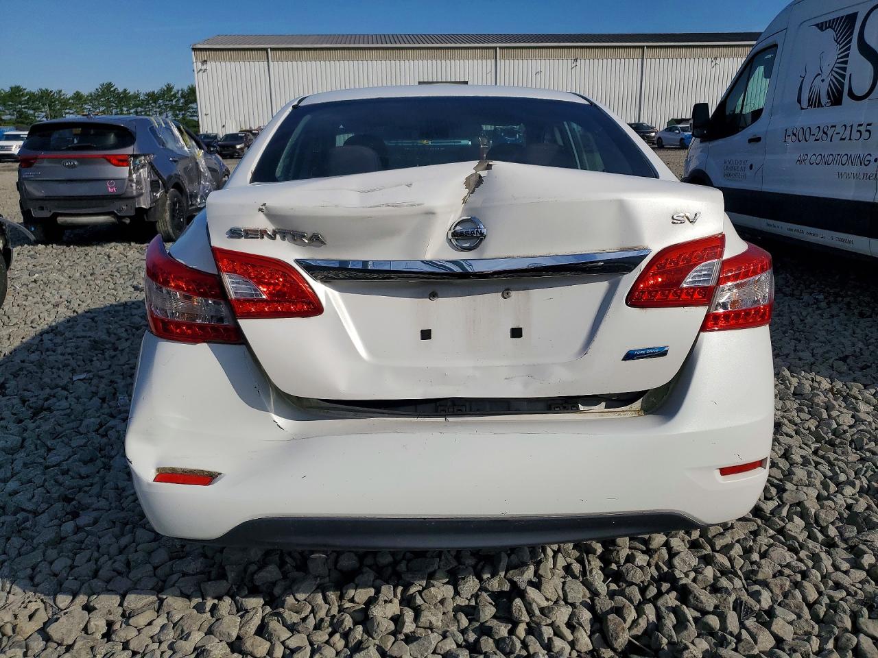 2014 Nissan Sentra Sv White vin: 3N1AB7AP9EL607613