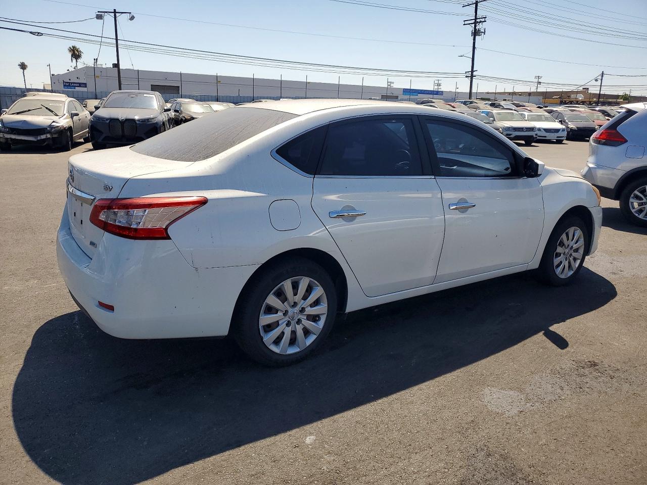2014 Nissan Sentra Sv White vin: 3N1AB7AP9EL628588