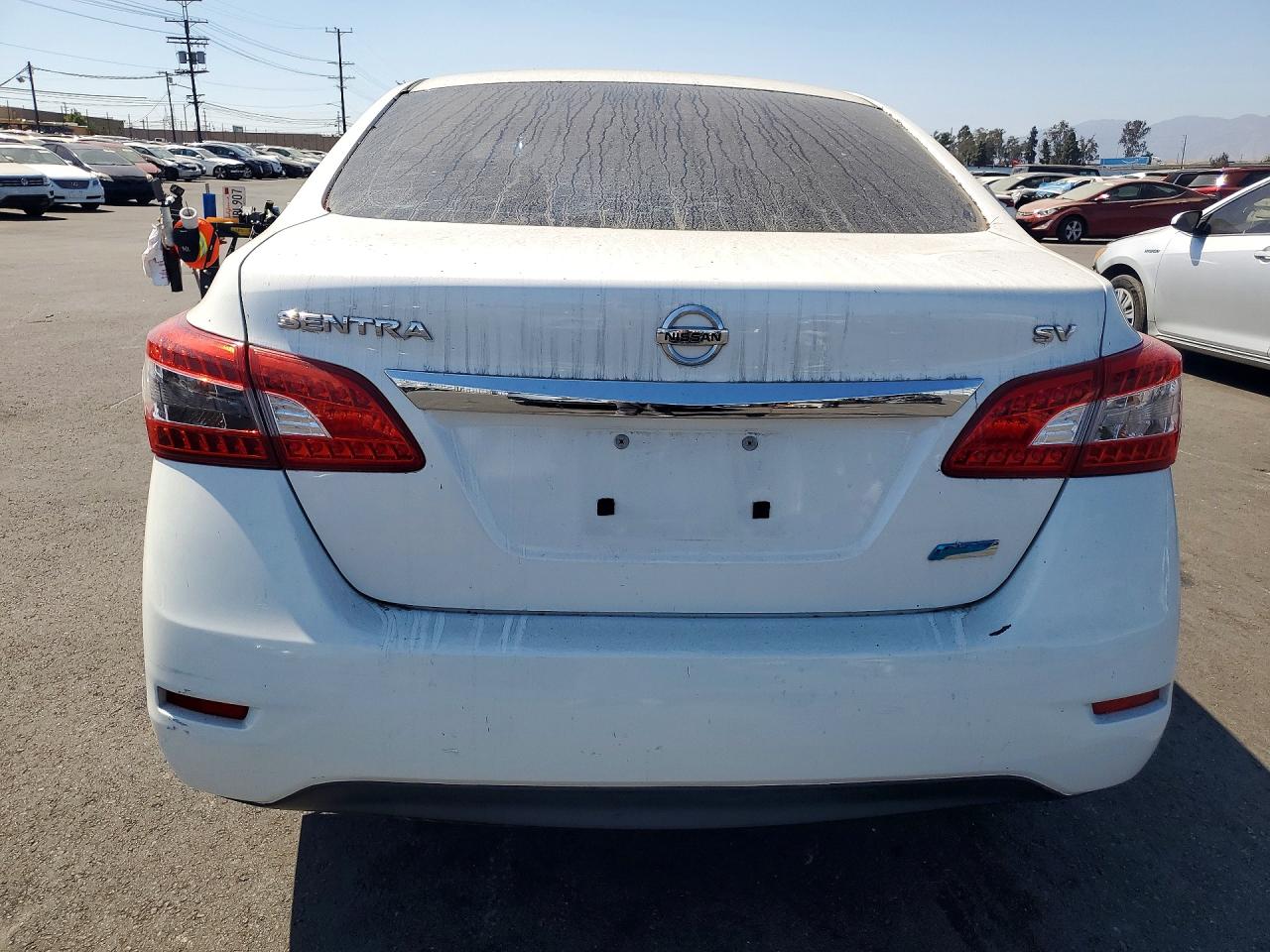 2014 Nissan Sentra Sv White vin: 3N1AB7AP9EL628588