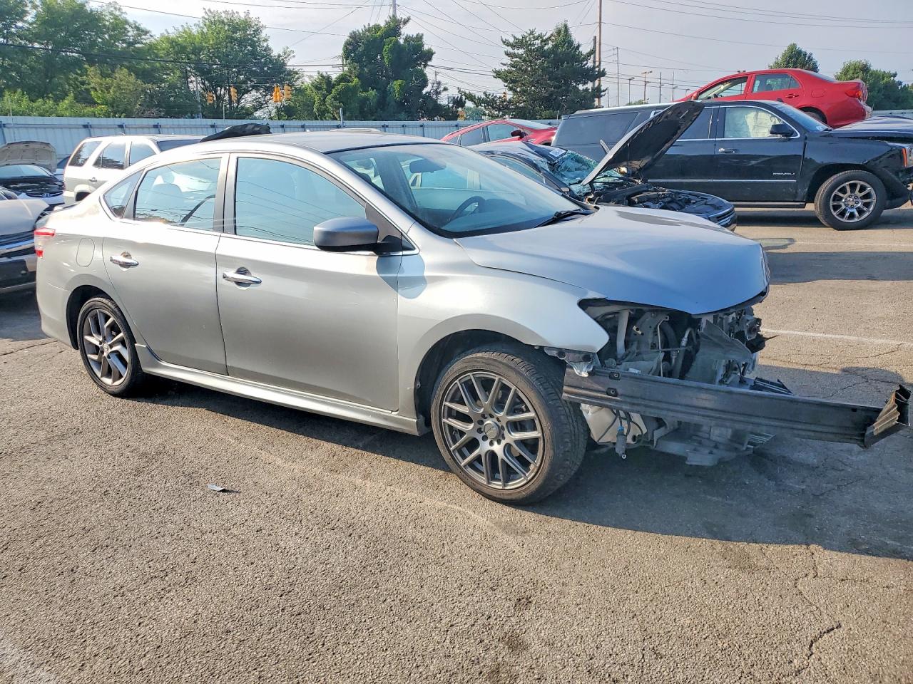 2014 Nissan Sentra Sr Silver vin: 3N1AB7AP9EL628803