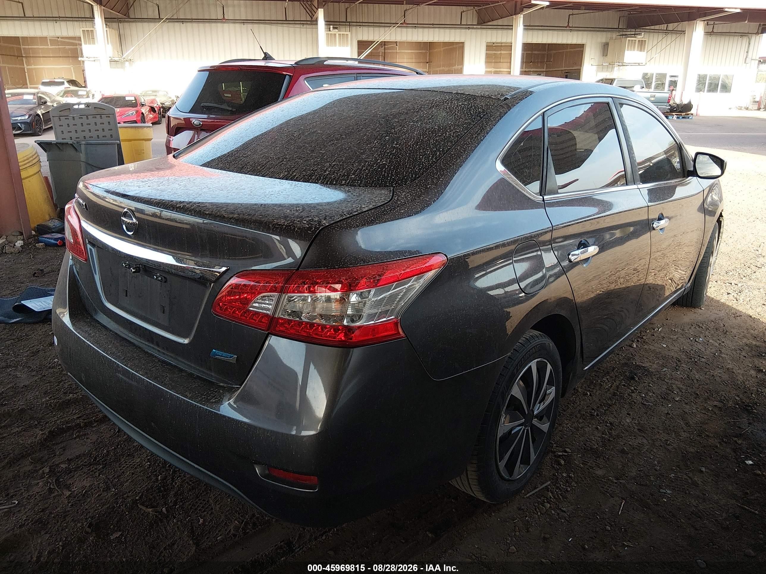 2014 Nissan Sentra S Gray vin: 3N1AB7AP9EL629255