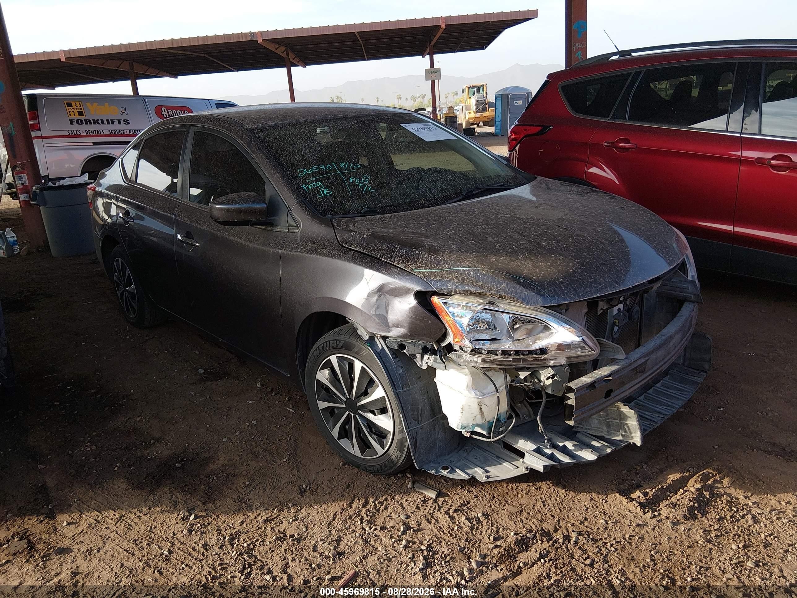 2014 Nissan Sentra S Gray vin: 3N1AB7AP9EL629255