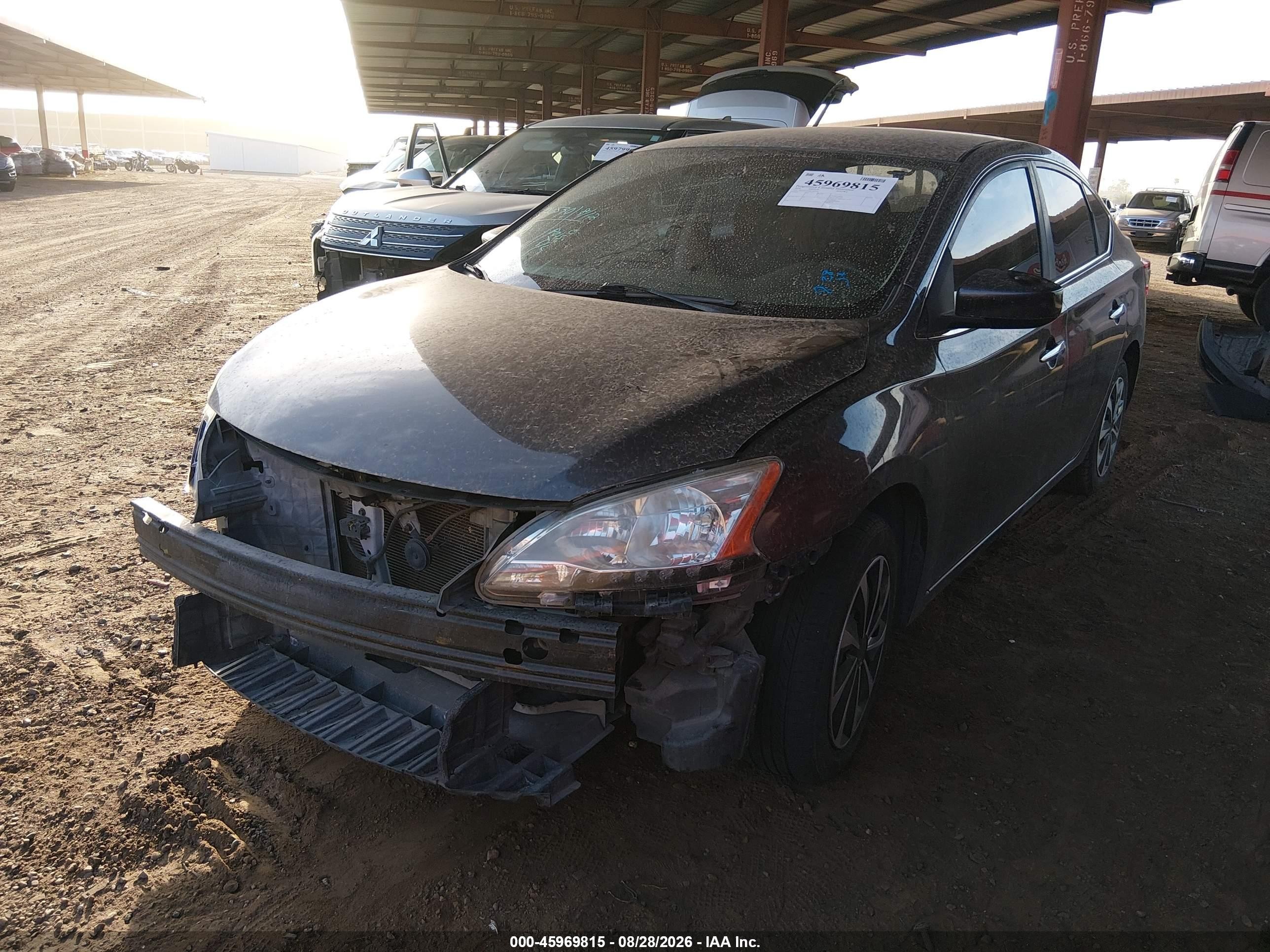 2014 Nissan Sentra S Gray vin: 3N1AB7AP9EL629255