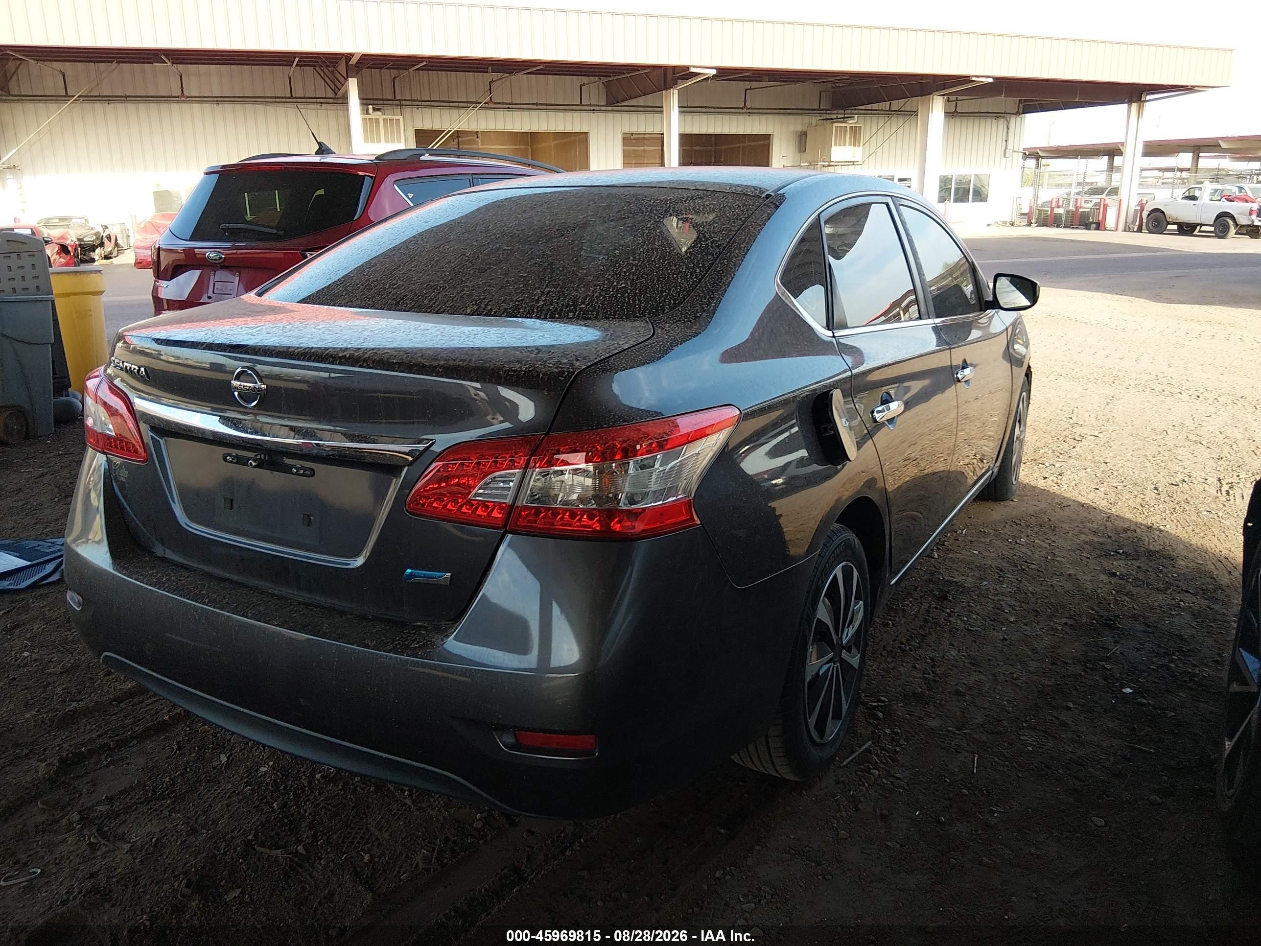 2014 Nissan Sentra S Gray vin: 3N1AB7AP9EL629255