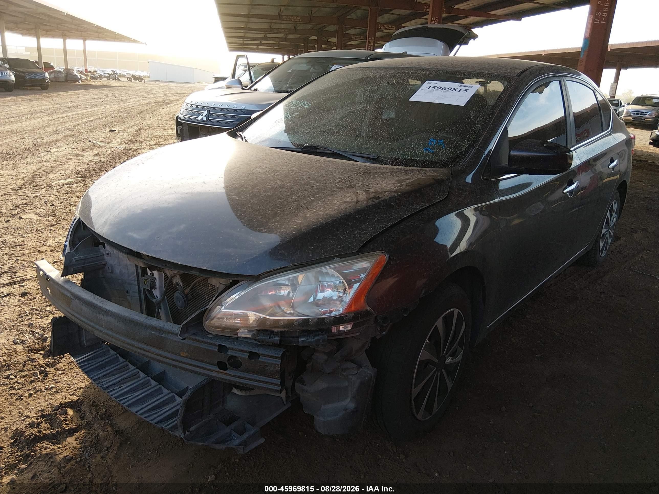 2014 Nissan Sentra S Gray vin: 3N1AB7AP9EL629255