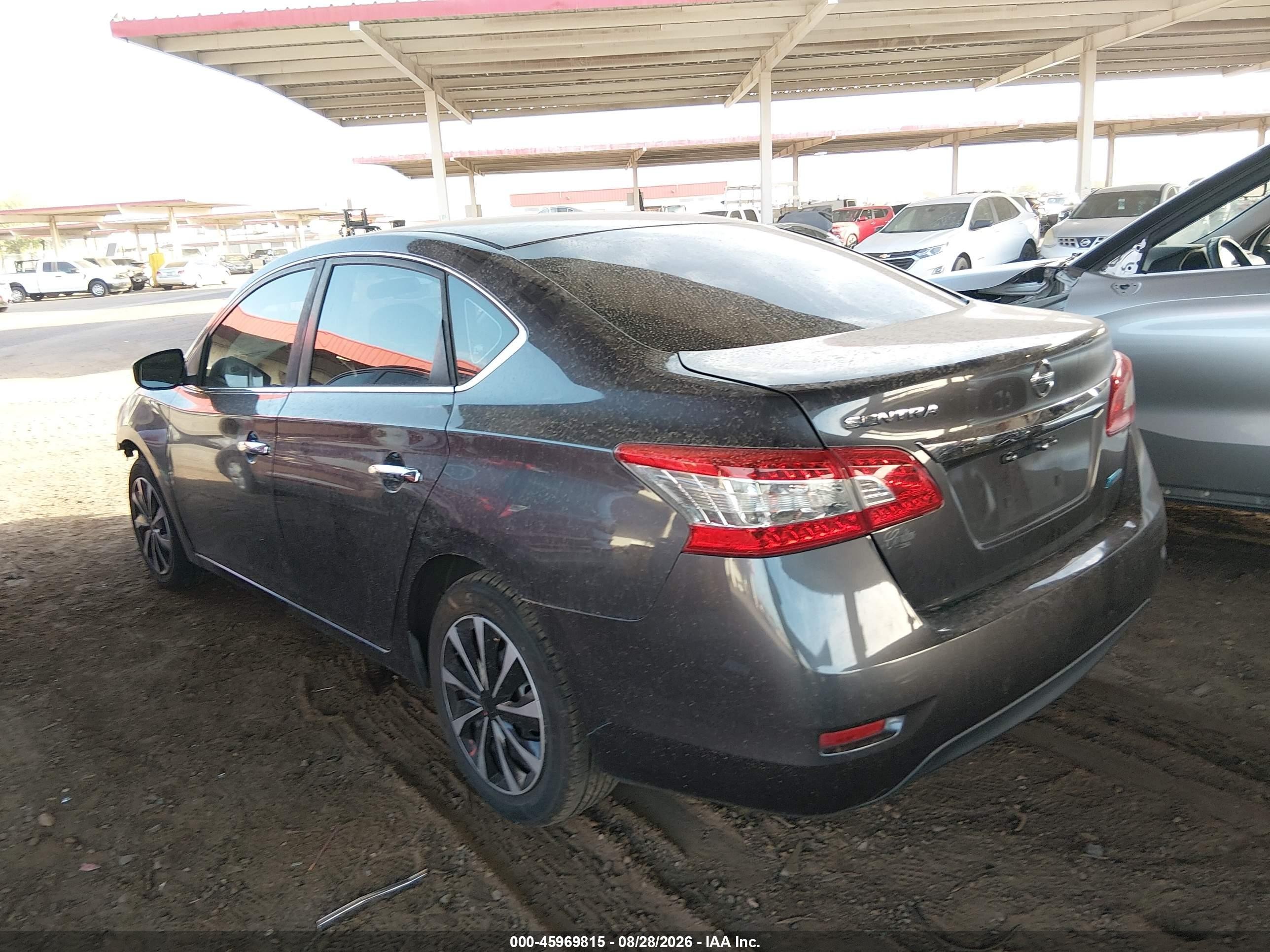 2014 Nissan Sentra S Gray vin: 3N1AB7AP9EL629255