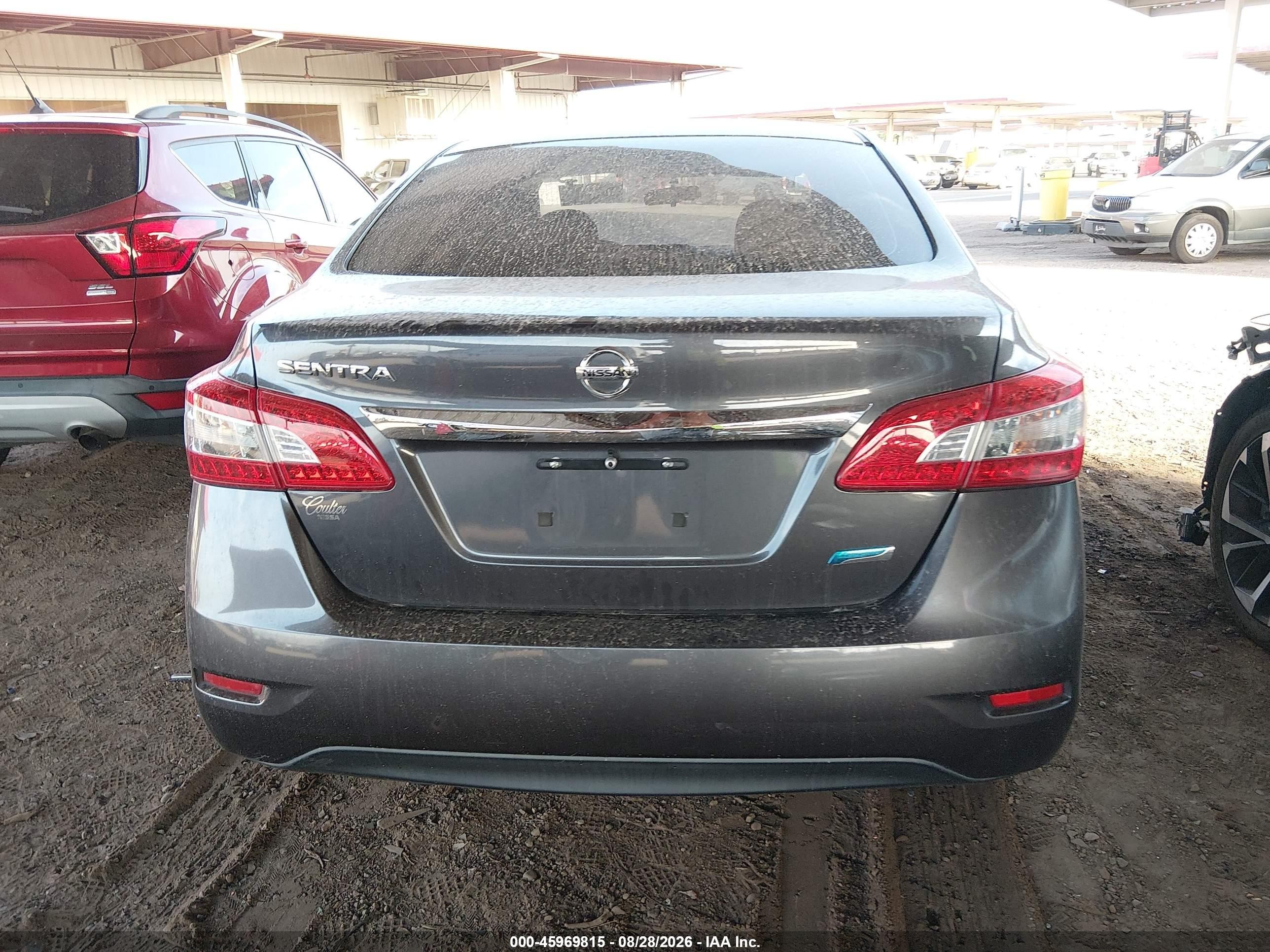2014 Nissan Sentra S Gray vin: 3N1AB7AP9EL629255