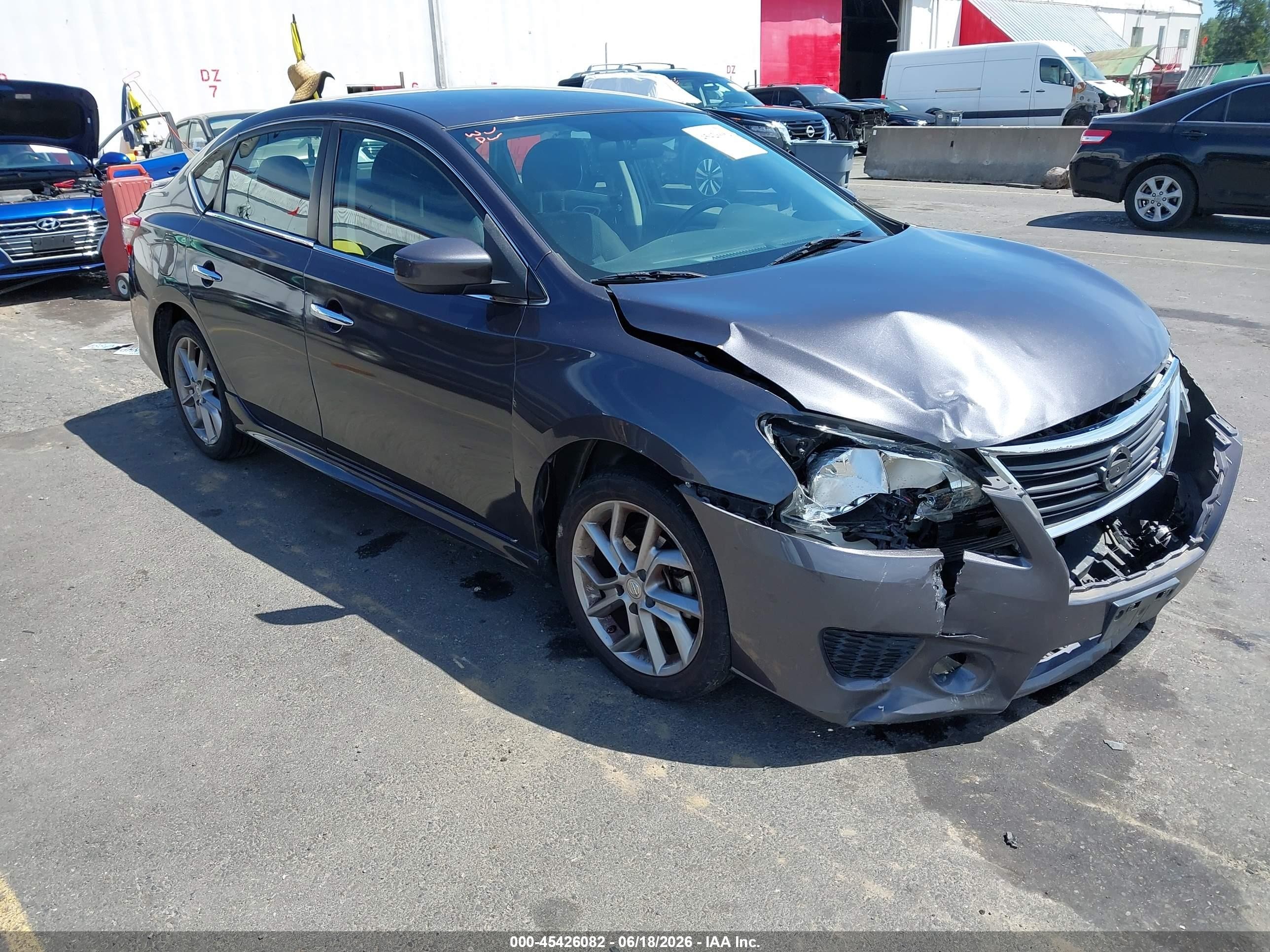 2014 Nissan Sentra Sr Gray vin: 3N1AB7AP9EL639073