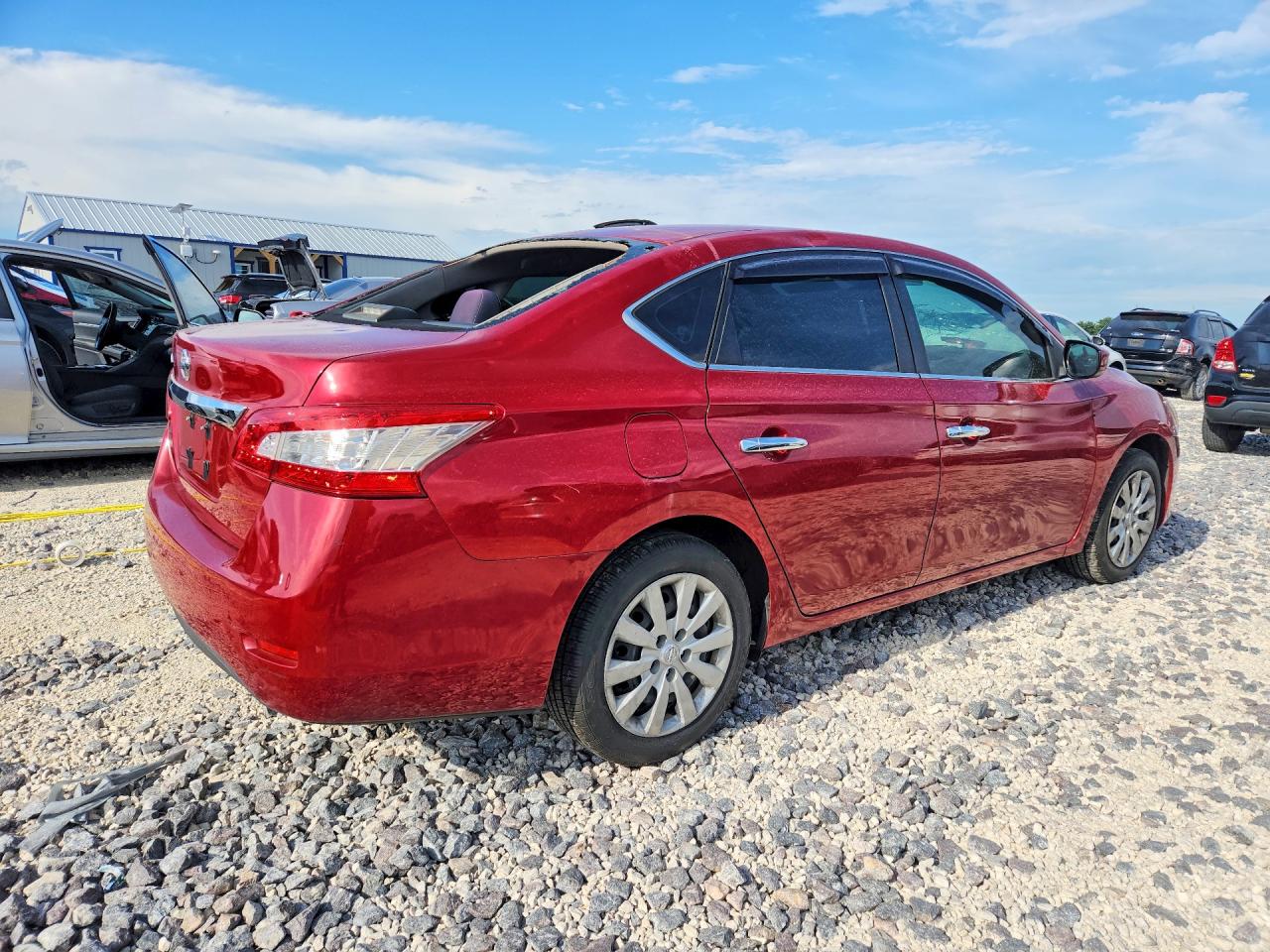 2014 Nissan Sentra S Red vin: 3N1AB7AP9EL645021