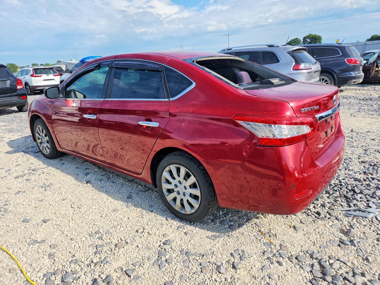 2014 Nissan Sentra S Red vin: 3N1AB7AP9EL645021