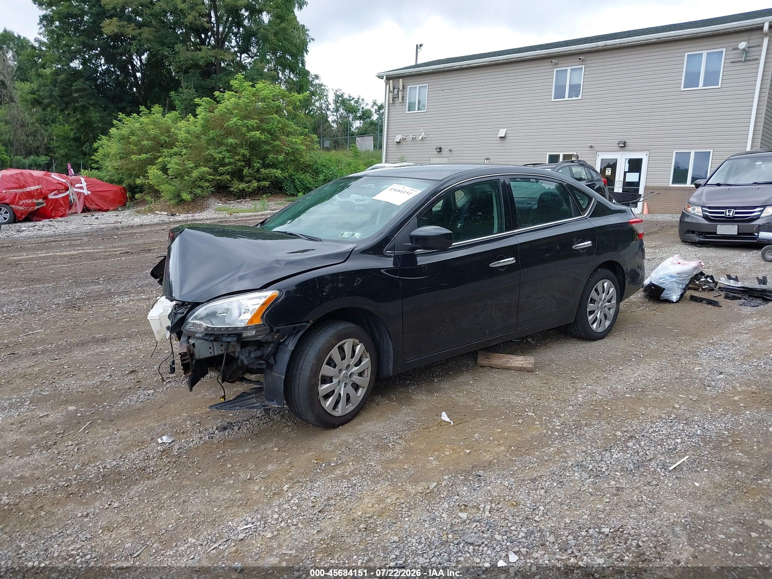 2014 Nissan Sentra Sv Черный vin: 3N1AB7AP9EL655581