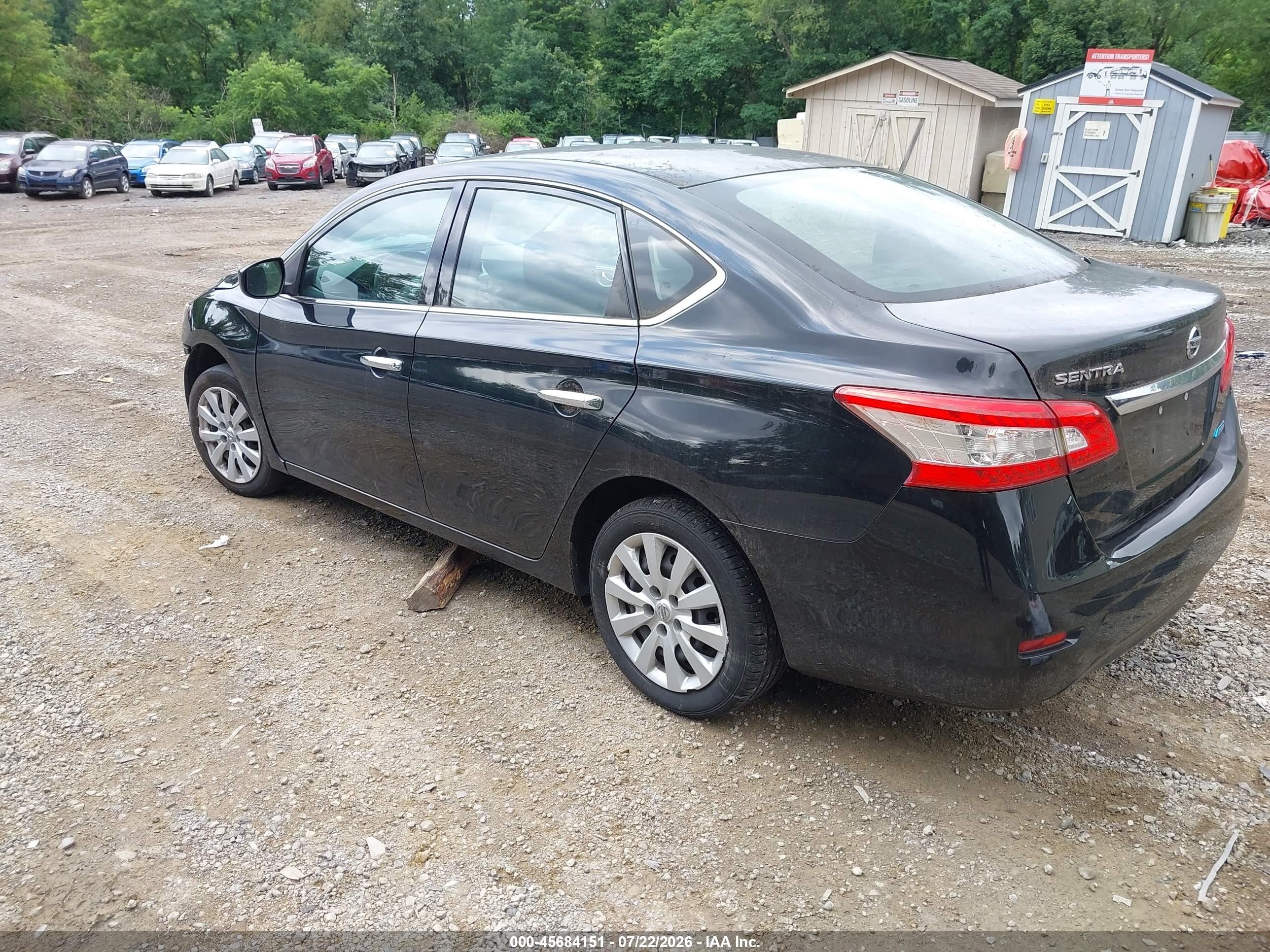 2014 Nissan Sentra Sv Черный vin: 3N1AB7AP9EL655581