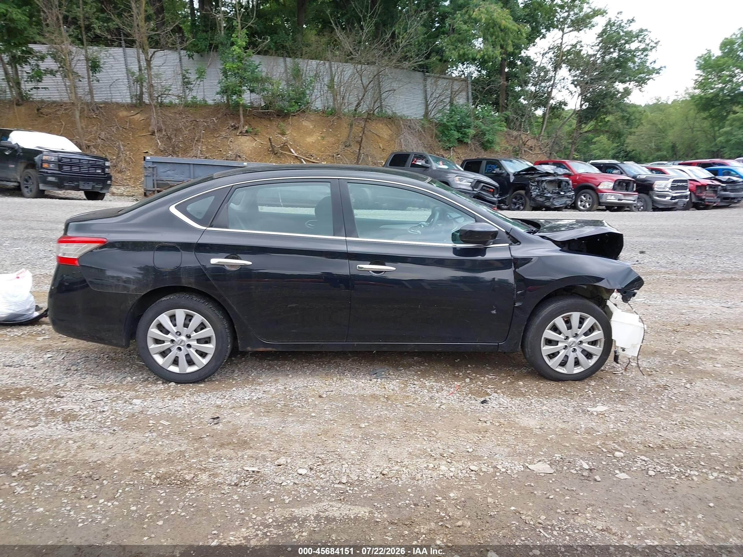 2014 Nissan Sentra Sv Черный vin: 3N1AB7AP9EL655581