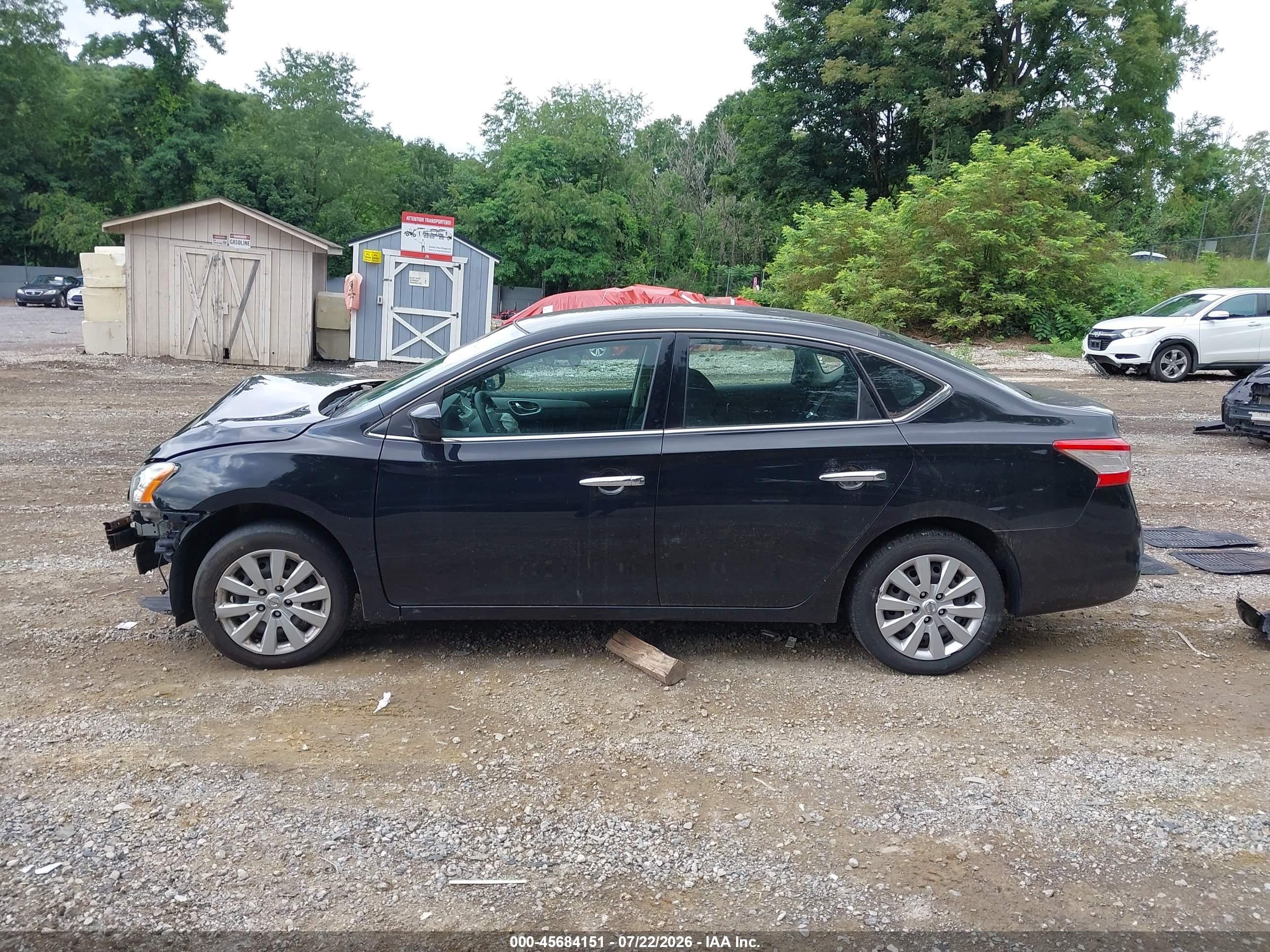 2014 Nissan Sentra Sv Черный vin: 3N1AB7AP9EL655581