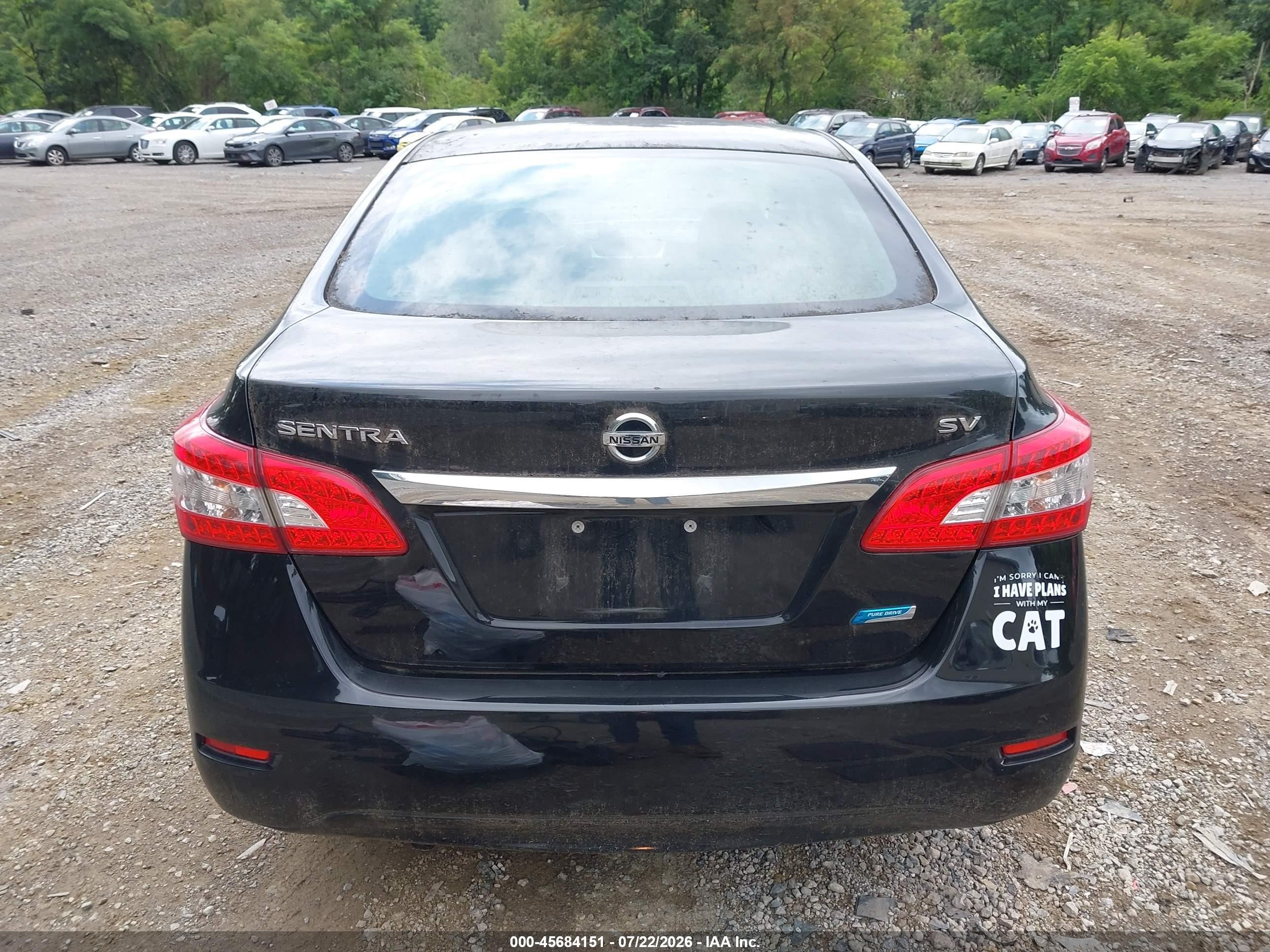 2014 Nissan Sentra Sv Черный vin: 3N1AB7AP9EL655581