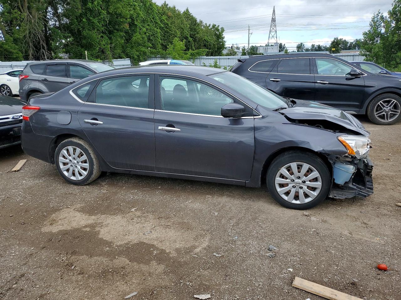 2014 Nissan Sentra 1.8s Gray vin: 3N1AB7AP9EL665740