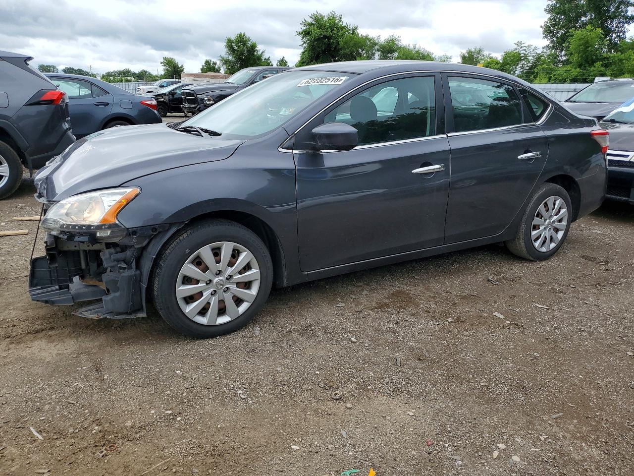 2014 Nissan Sentra 1.8s Gray vin: 3N1AB7AP9EL665740